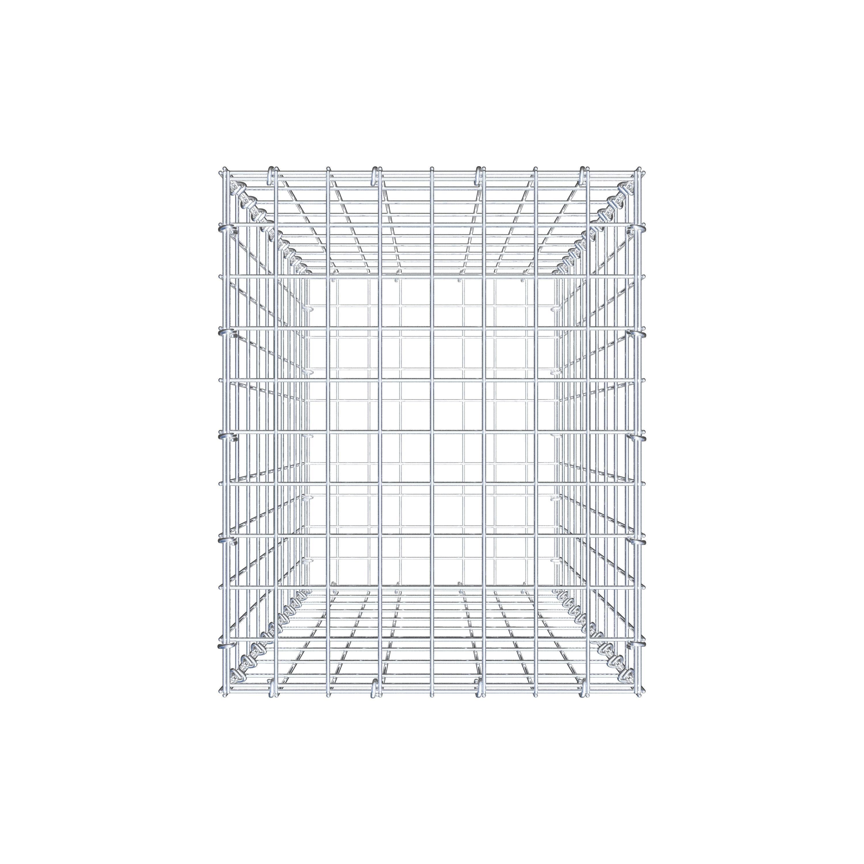 Gabion 100 cm x 40 cm x 50 cm (L x H x P), maille 5 cm x 10 cm, anneau en C