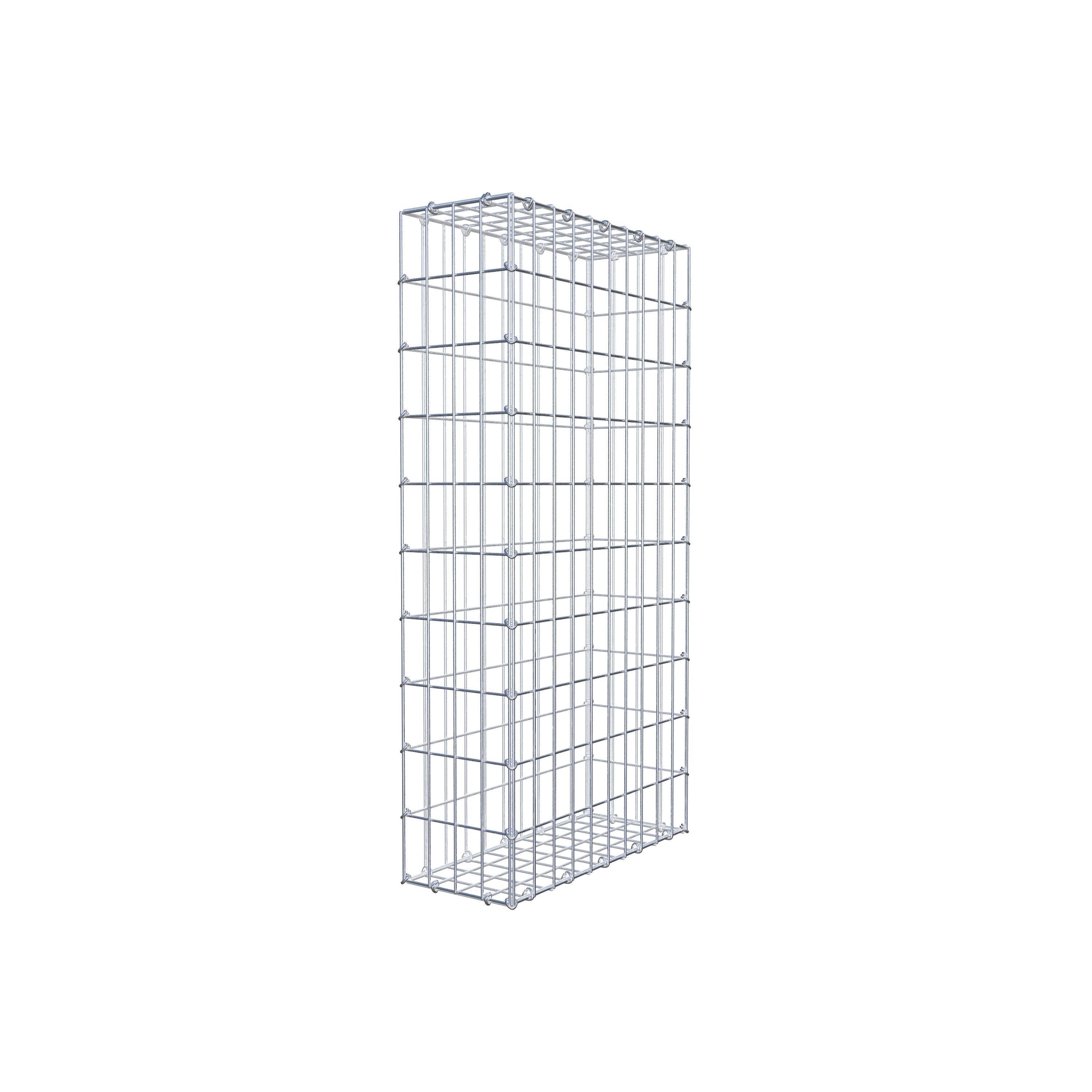 Gabion 100 cm x 50 cm x 20 cm (L x H x P), maille 5 cm x 10 cm, anneau en C