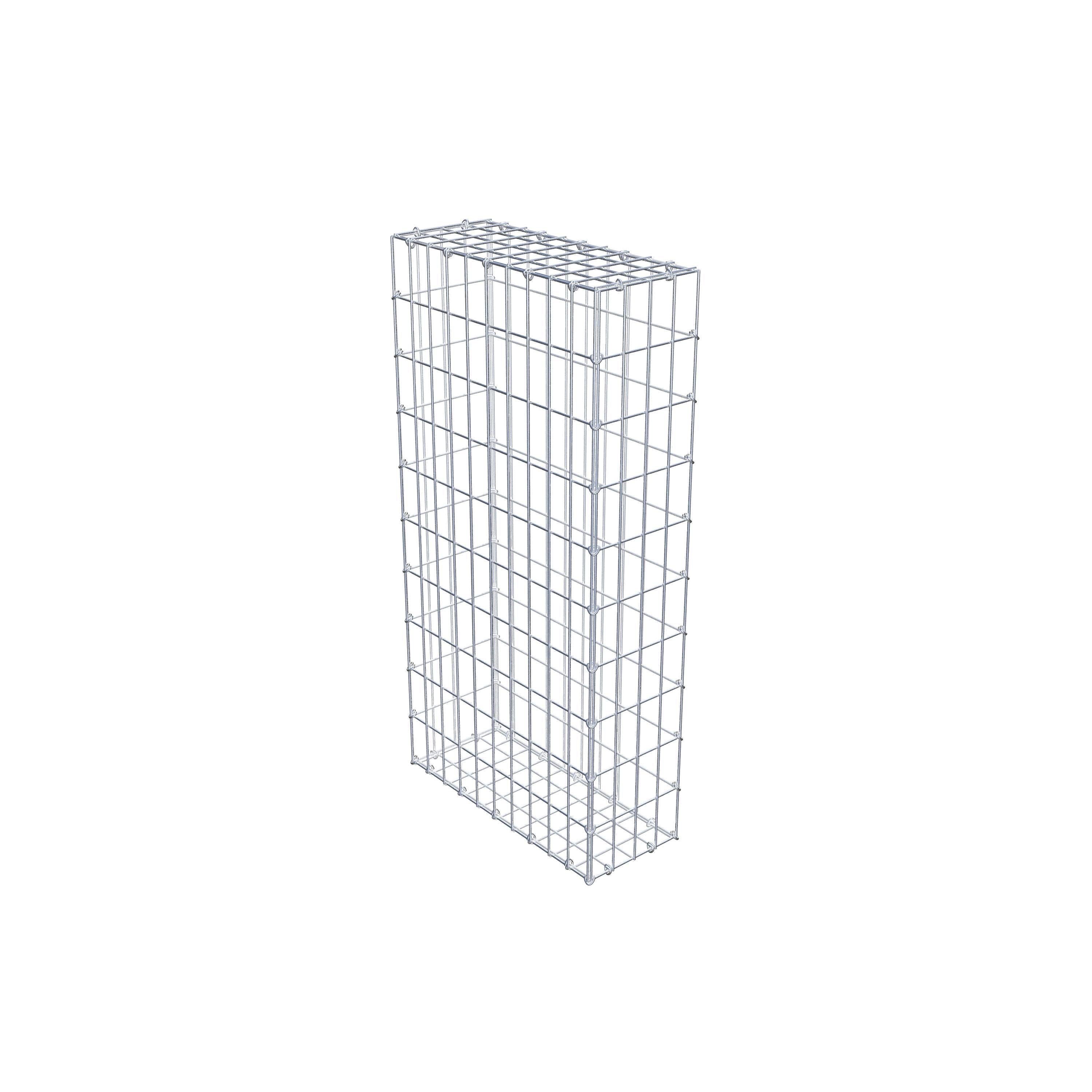 Gabion 100 cm x 50 cm x 20 cm (L x H x P), maille 5 cm x 10 cm, anneau en C