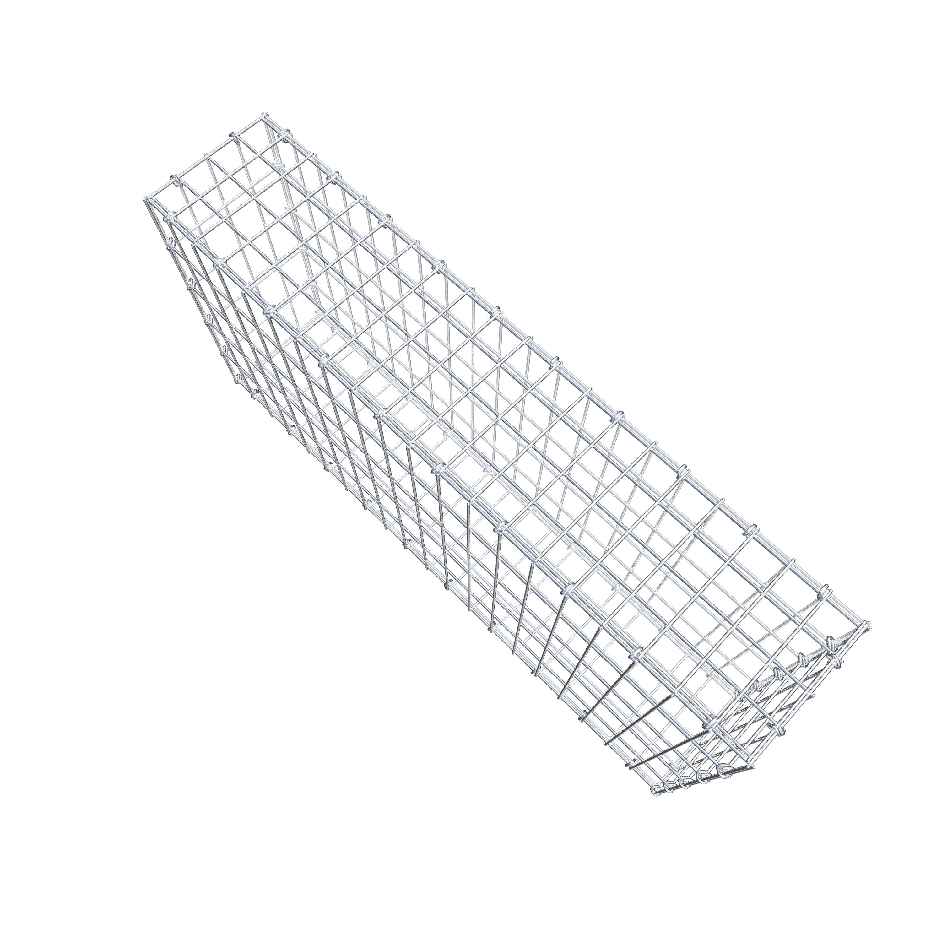 Gabion 100 cm x 50 cm x 20 cm (L x H x P), maille 5 cm x 10 cm, anneau en C