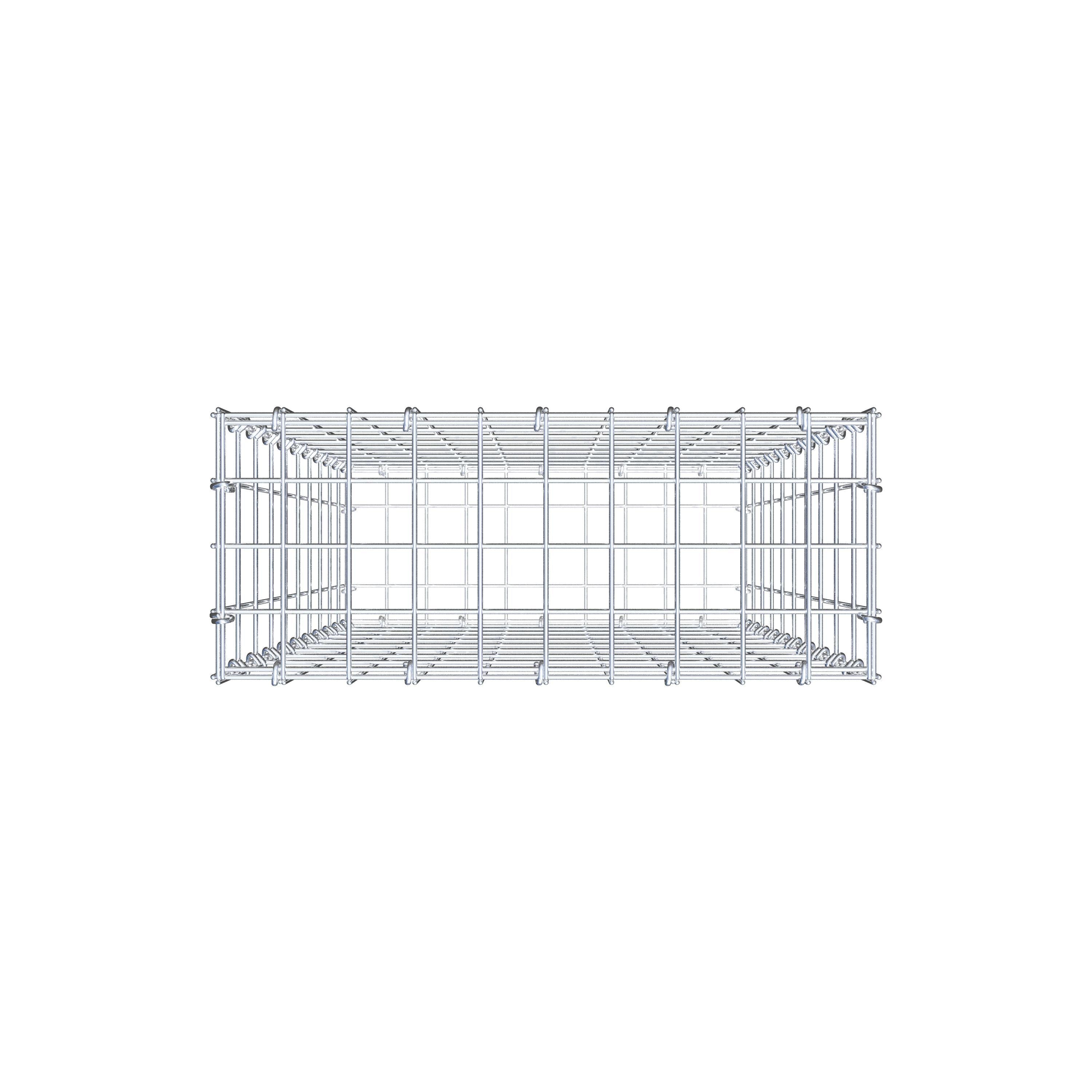 Gabion 100 cm x 50 cm x 20 cm (L x H x P), maille 5 cm x 10 cm, anneau en C