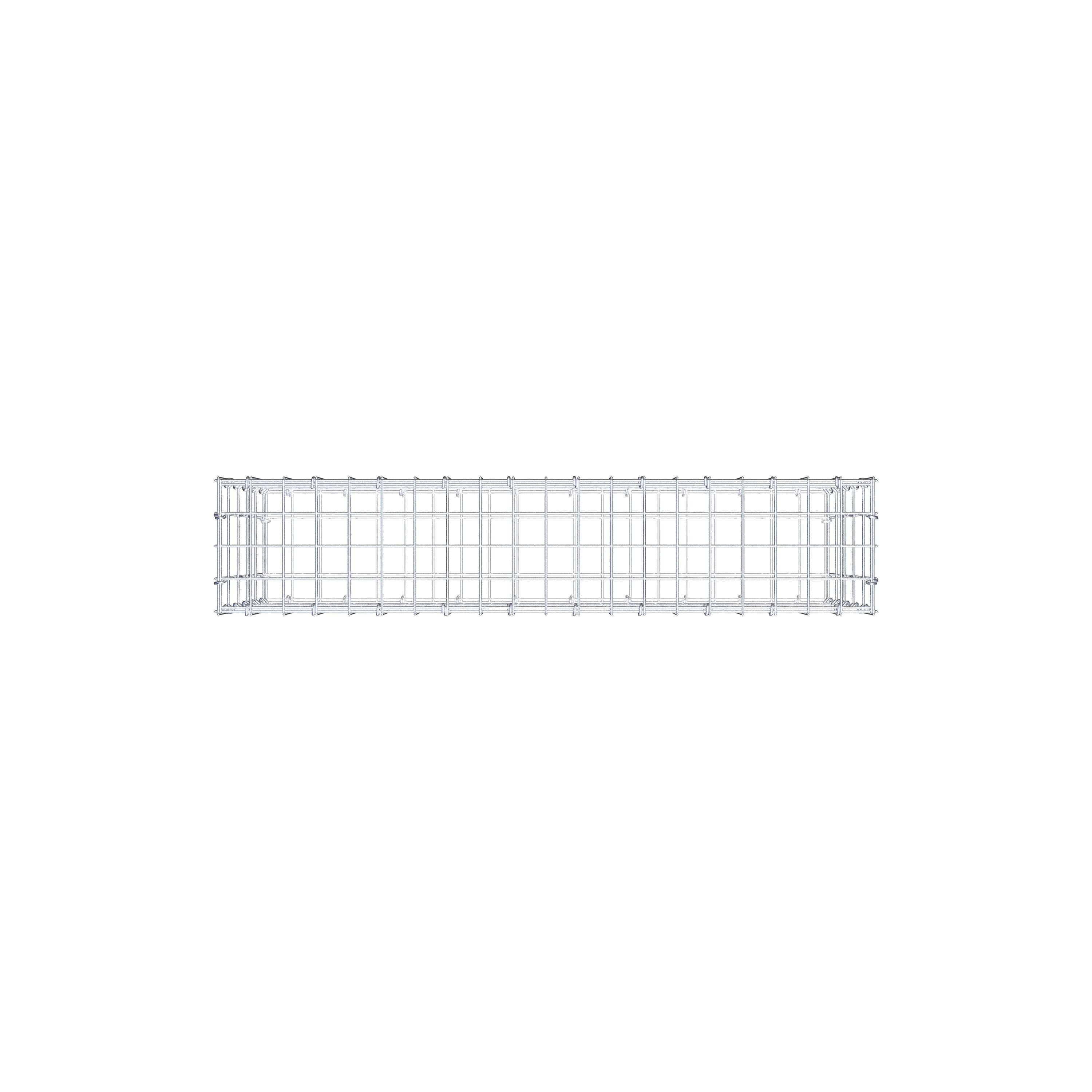 Gabion 100 cm x 50 cm x 20 cm (L x H x P), maille 5 cm x 10 cm, anneau en C