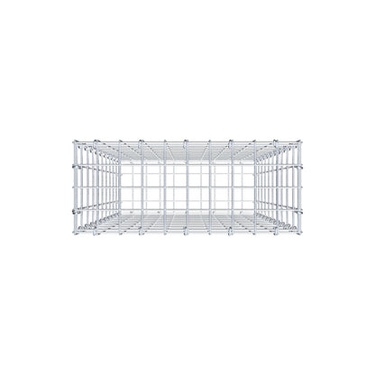 Gabion 100 cm x 50 cm x 20 cm (L x H x D), maskstorlek 5 cm x 10 cm, C-ring