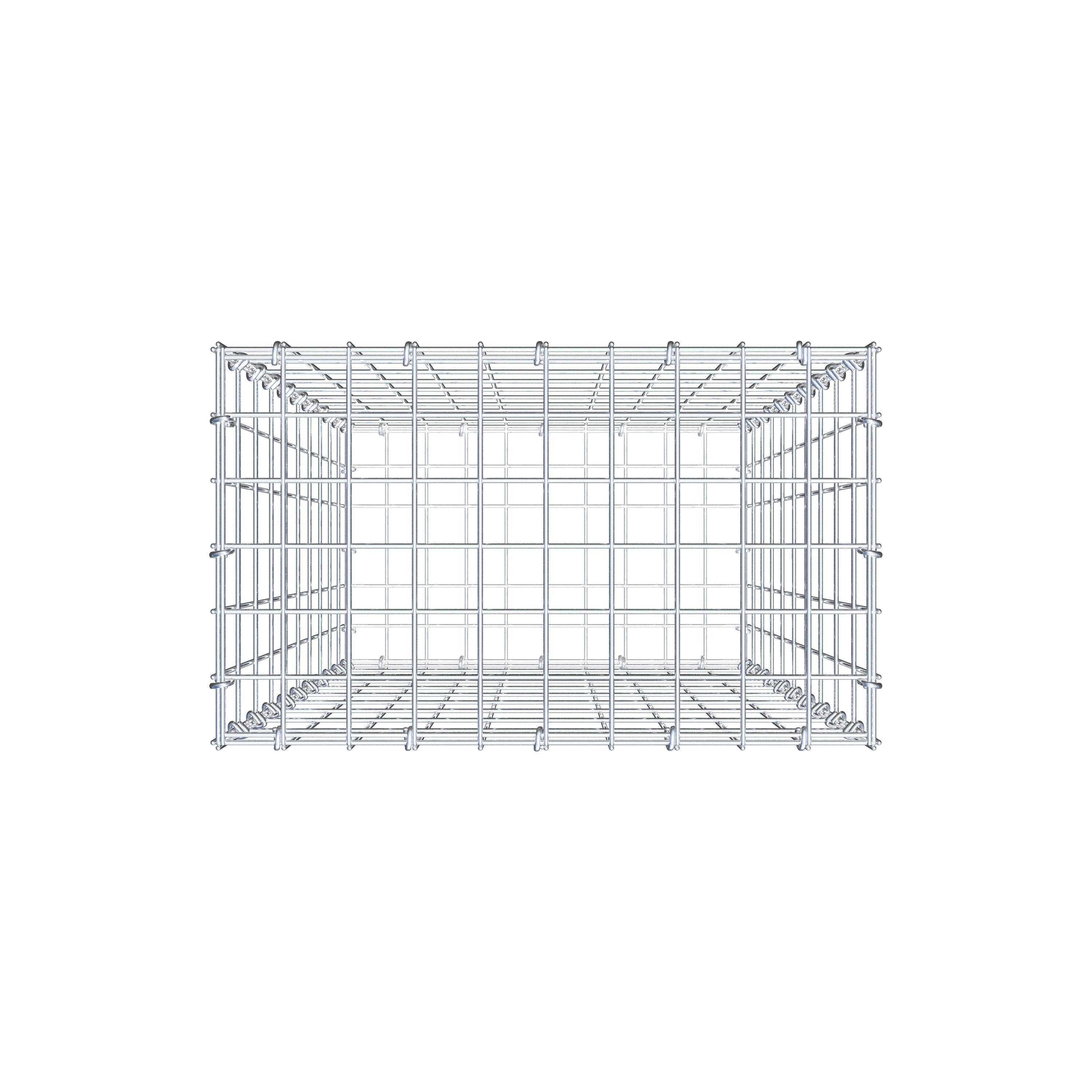 Gabion 100 cm x 50 cm x 30 cm (L x H x P), maille 5 cm x 10 cm, anneau en C