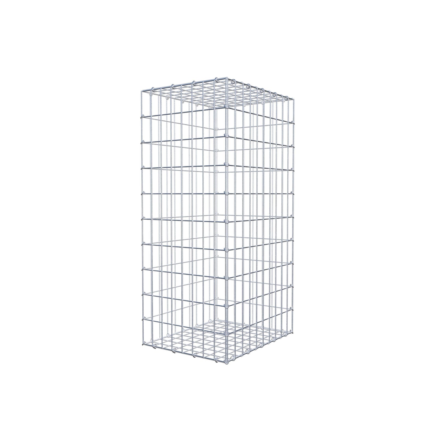 Gabion 100 cm x 50 cm x 40 cm (L x H x P), mailles 5 cm x 10 cm, anneau en C