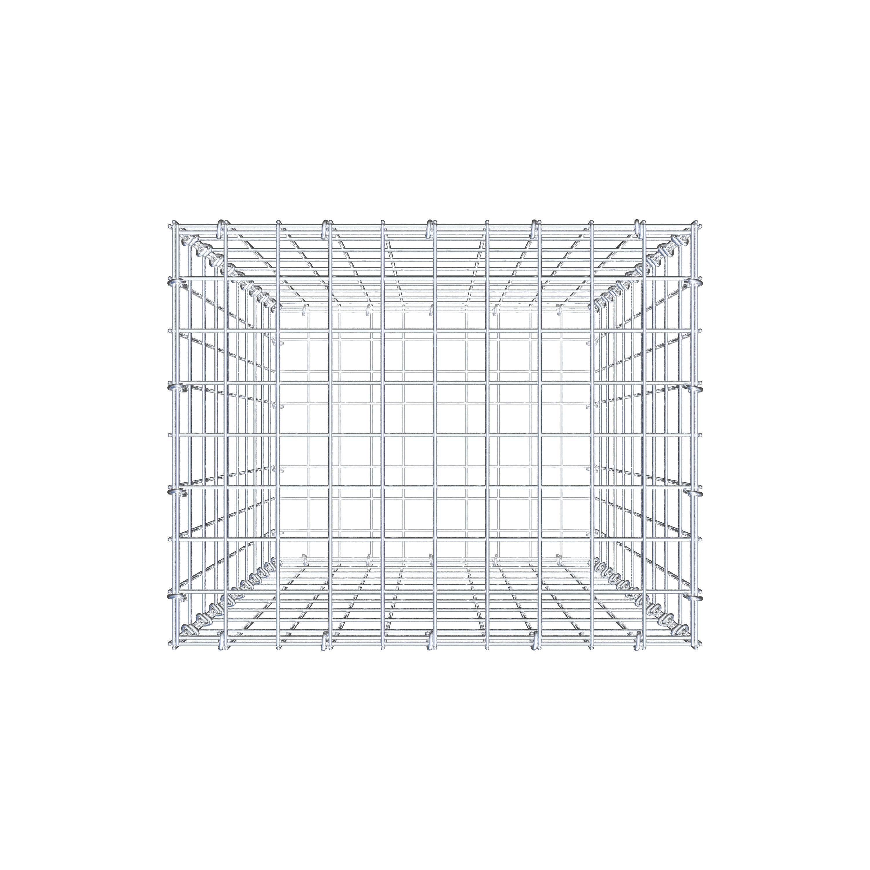 Gabion 100 cm x 50 cm x 40 cm (L x H x P), maille 5 cm x 10 cm, anneau en C