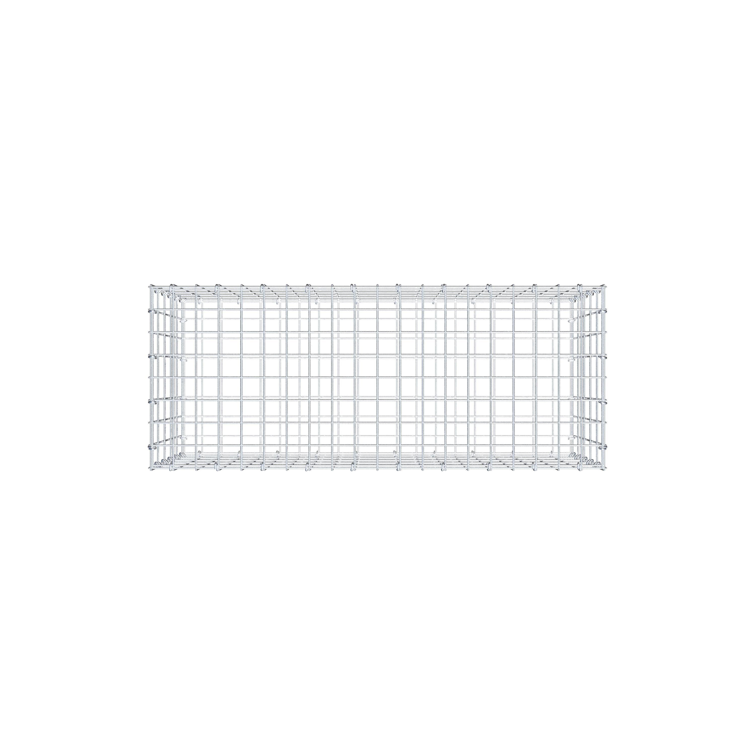 Gabion 100 cm x 50 cm x 40 cm (L x H x P), maille 5 cm x 10 cm, anneau en C