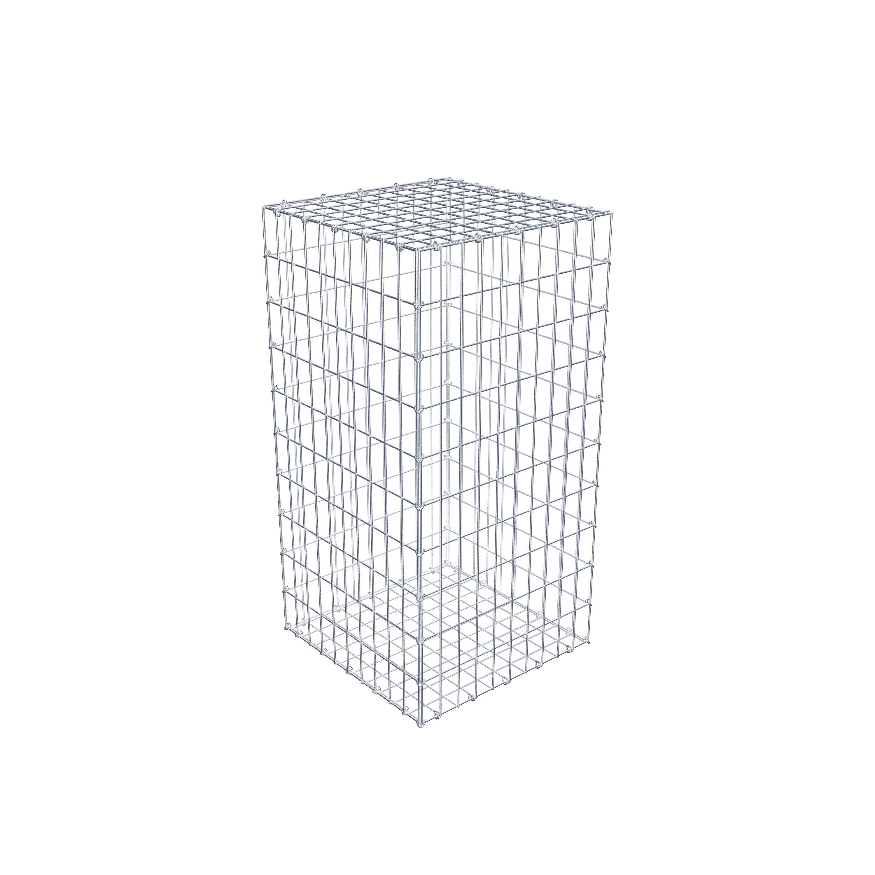 Gabion 100 cm x 50 cm x 50 cm (L x H x P), maille 5 cm x 10 cm, anneau en C