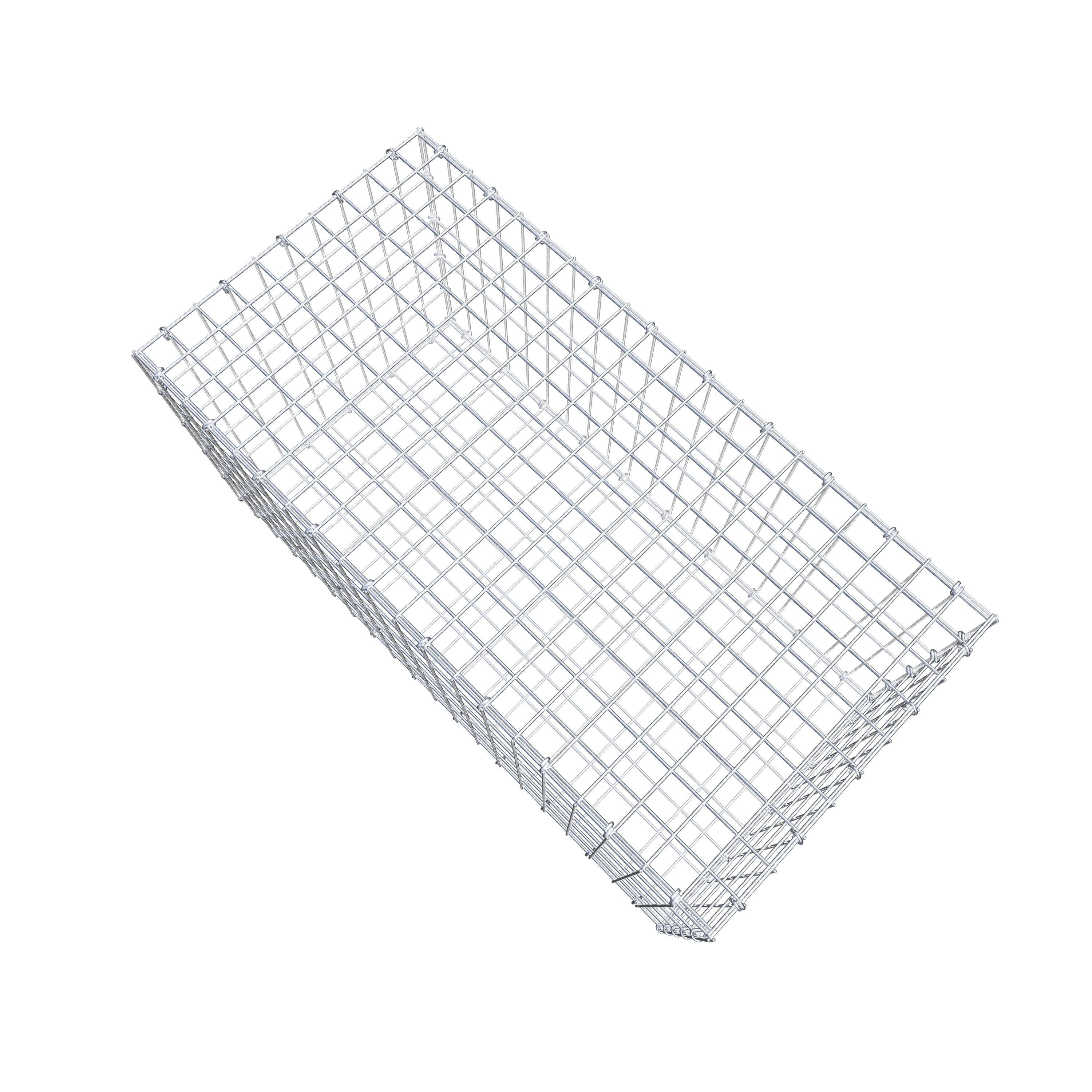 Gabion 100 cm x 50 cm x 50 cm (L x H x P), maille 5 cm x 10 cm, anneau en C