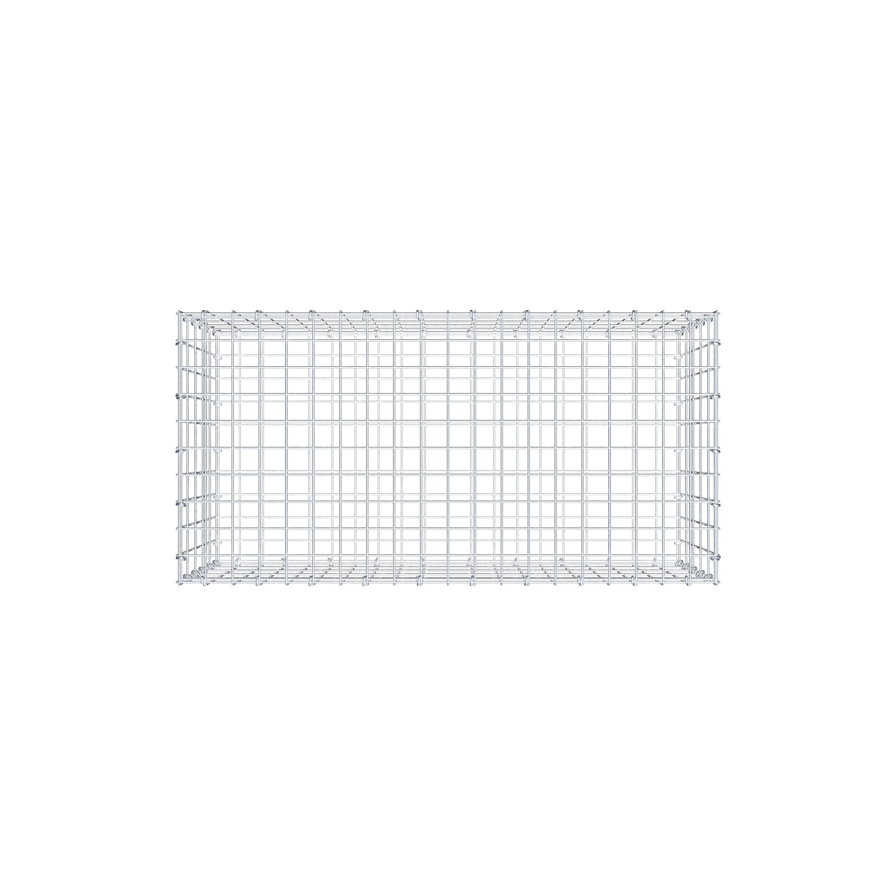 Gabion 100 cm x 50 cm x 50 cm (L x H x P), maille 5 cm x 10 cm, anneau en C