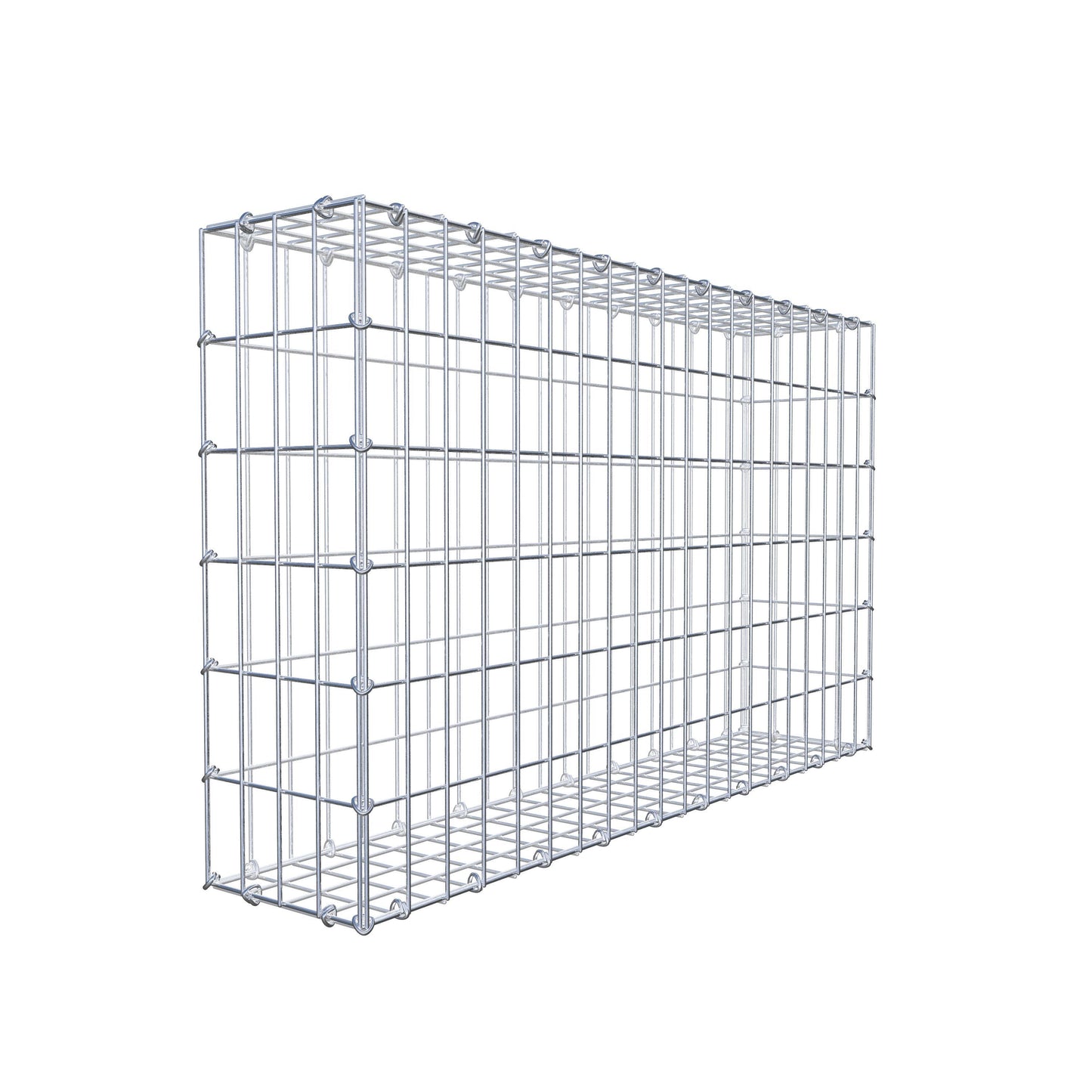 Gavión 100 cm x 60 cm x 20 cm (L x A x P), luz de malla 5 cm x 10 cm, anillo en C