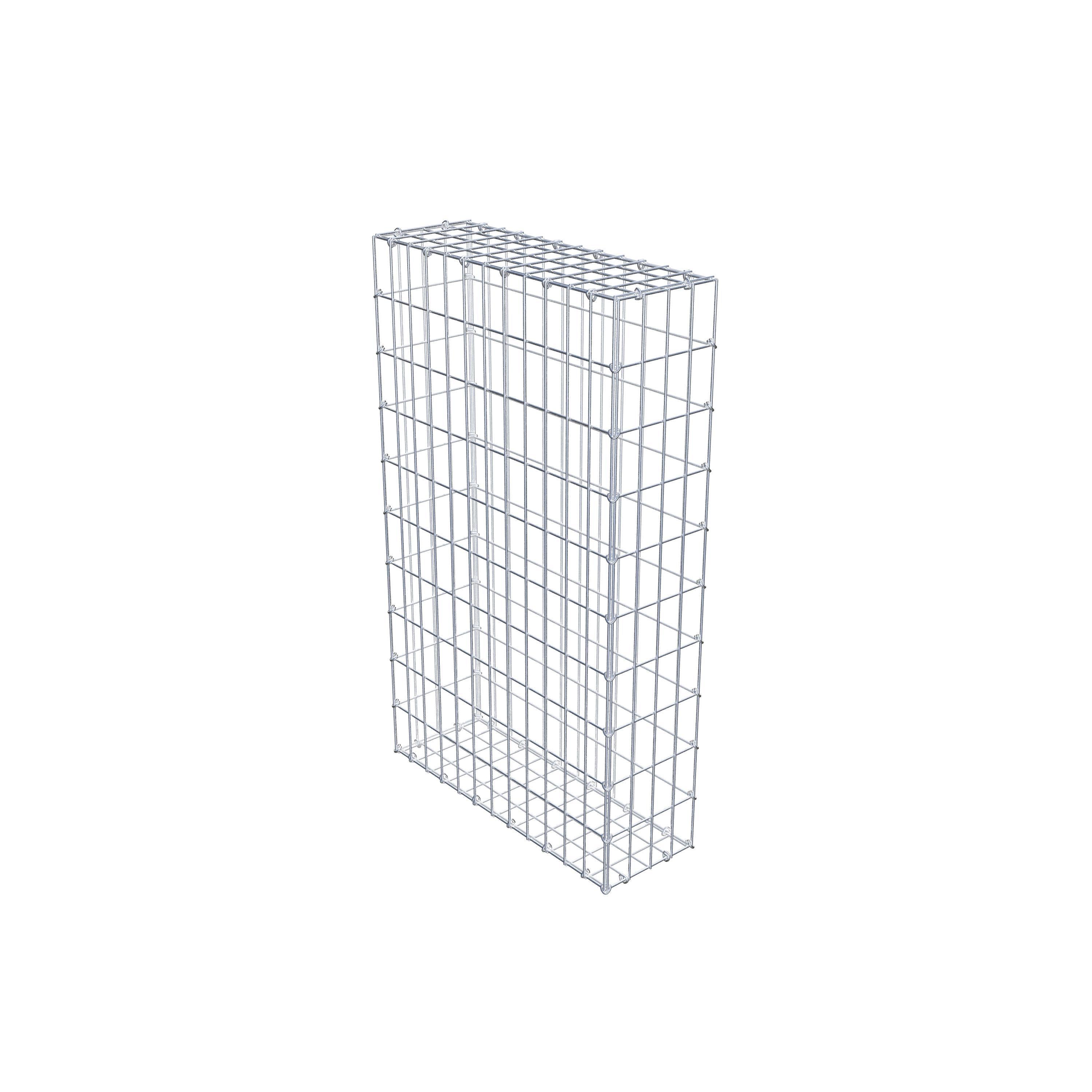 Gabion 100 cm x 60 cm x 20 cm (L x H x P), maille 5 cm x 10 cm, anneau en C