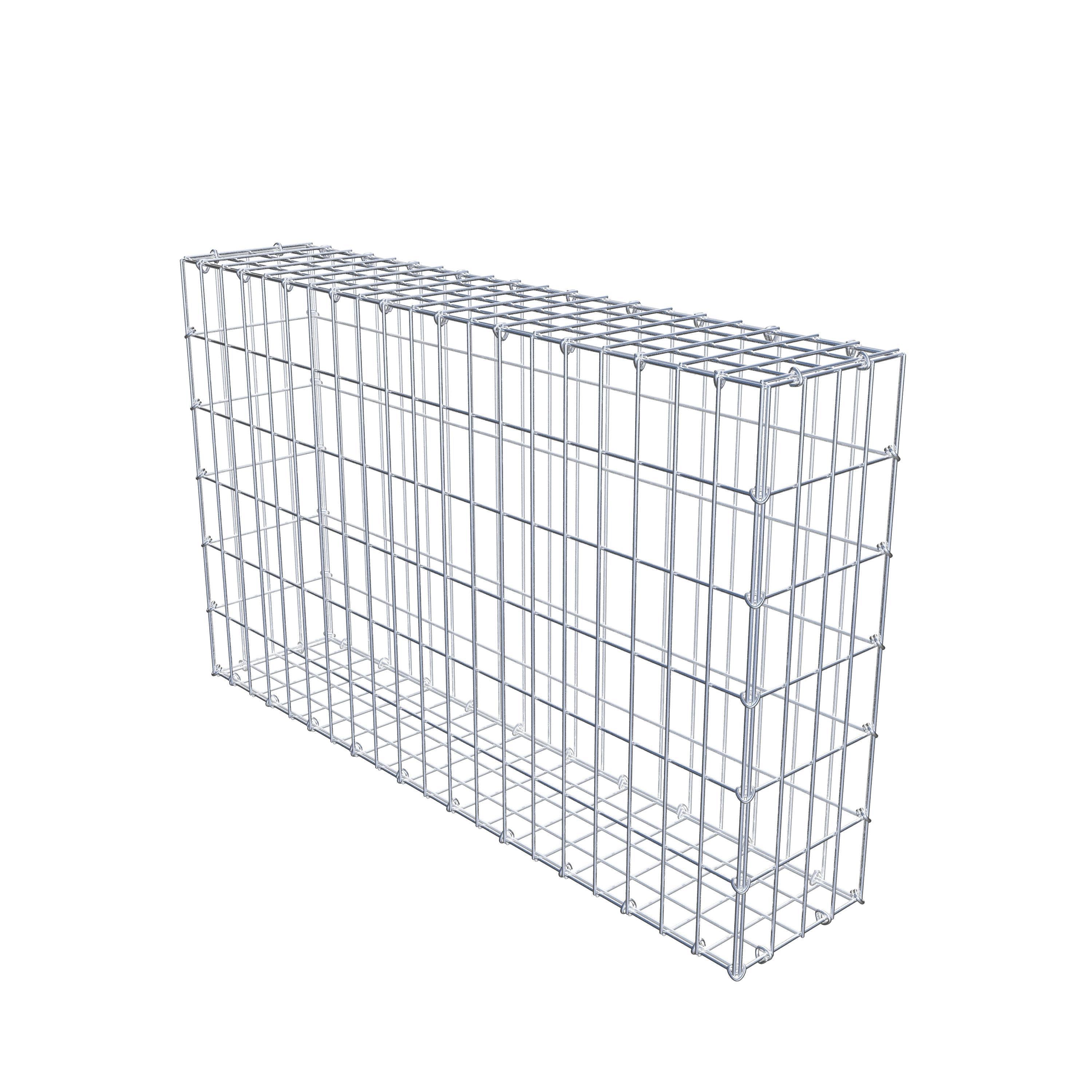 Gabion 100 cm x 60 cm x 20 cm (L x H x P), maille 5 cm x 10 cm, anneau en C