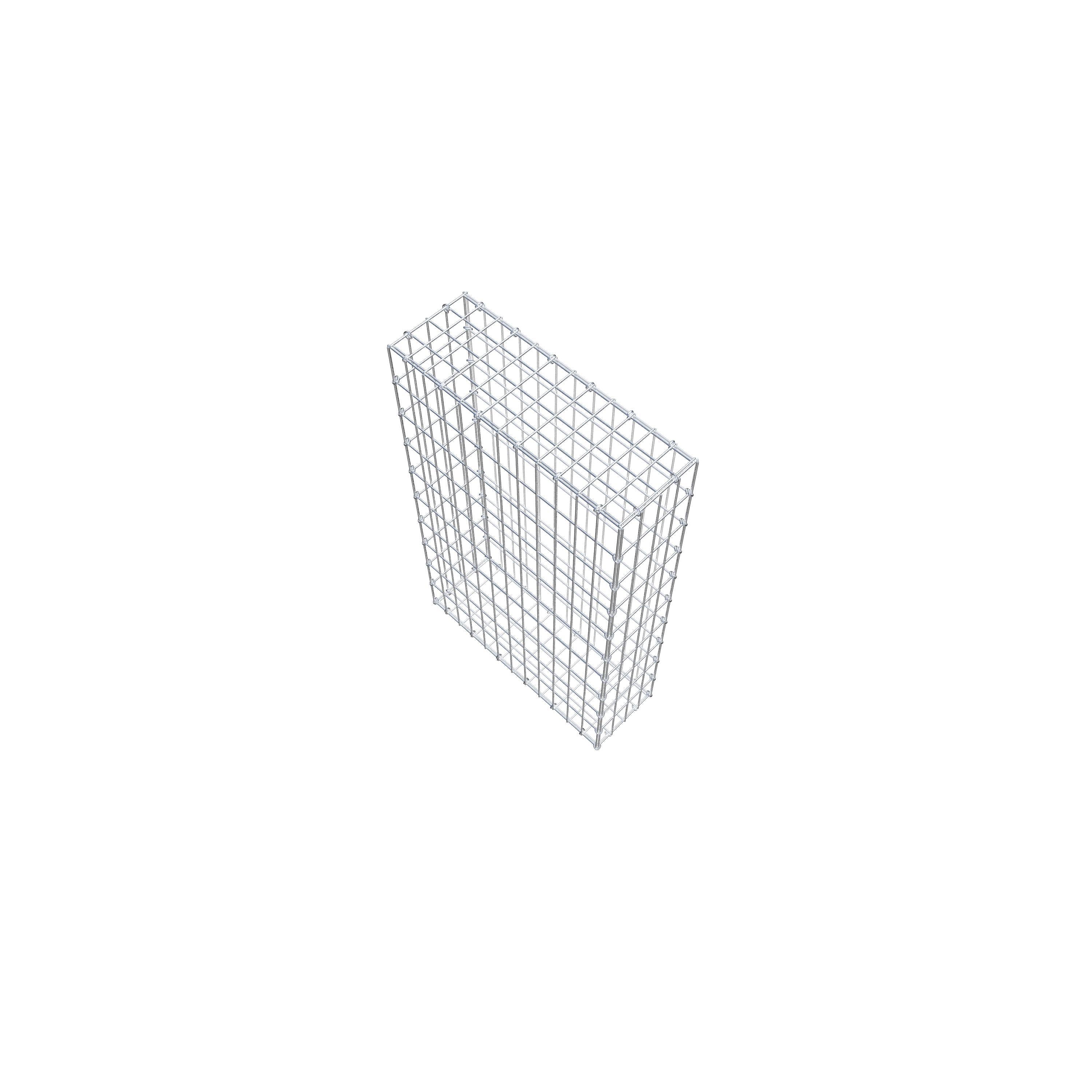 Gabion 100 cm x 60 cm x 20 cm (L x H x P), maille 5 cm x 10 cm, anneau en C