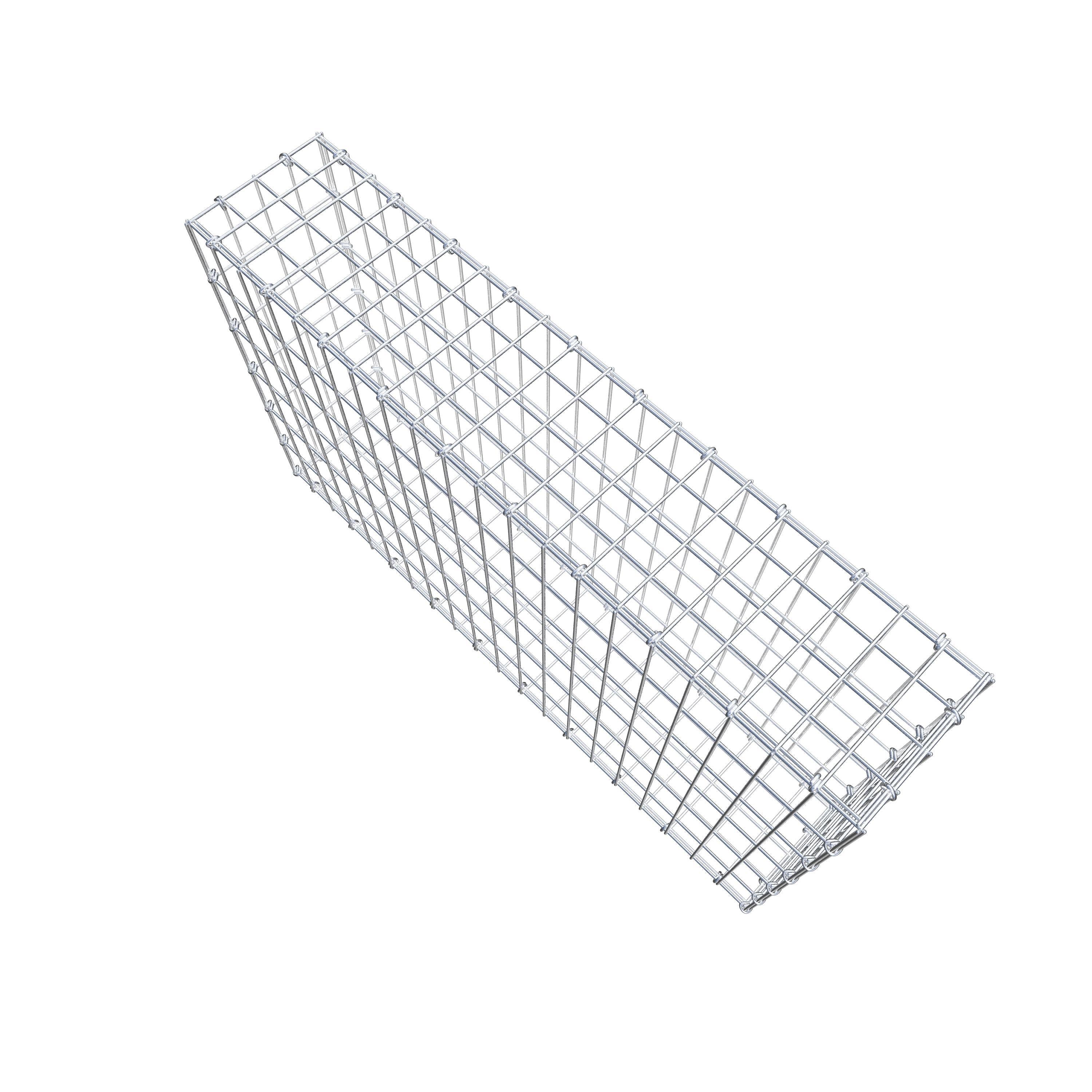 Gabion 100 cm x 60 cm x 20 cm (L x H x P), maille 5 cm x 10 cm, anneau en C