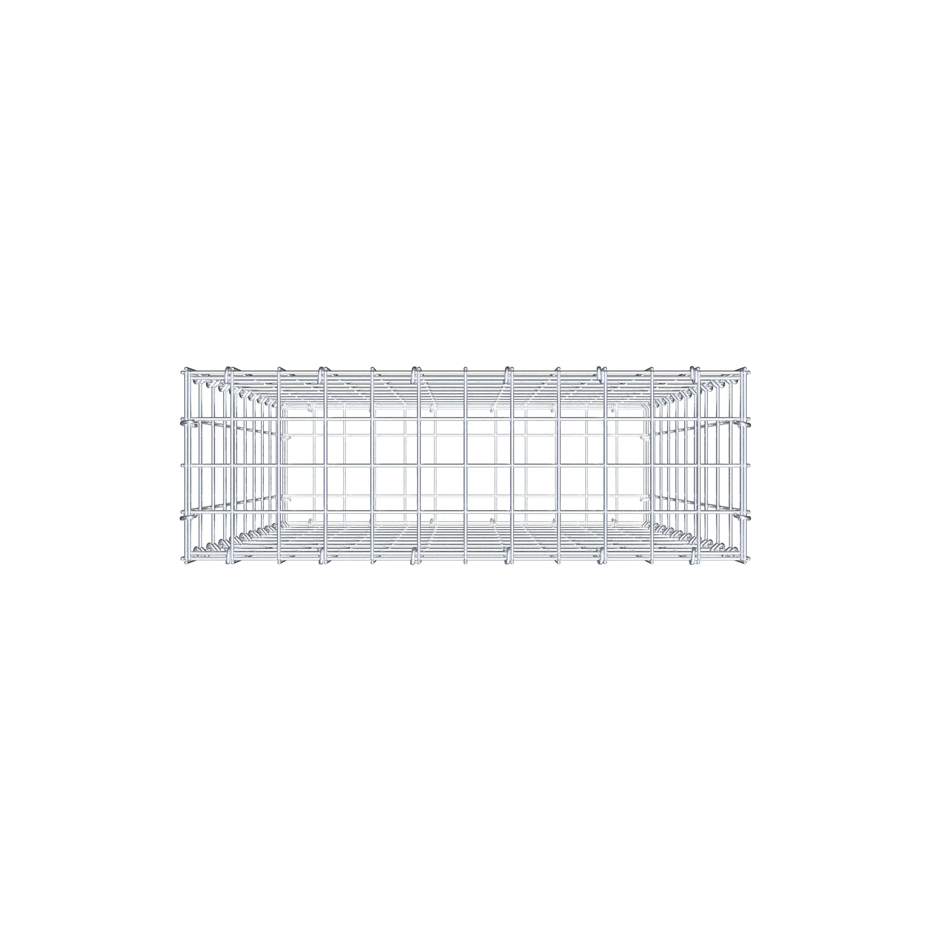 Gabion 100 cm x 60 cm x 20 cm (L x H x P), maille 5 cm x 10 cm, anneau en C