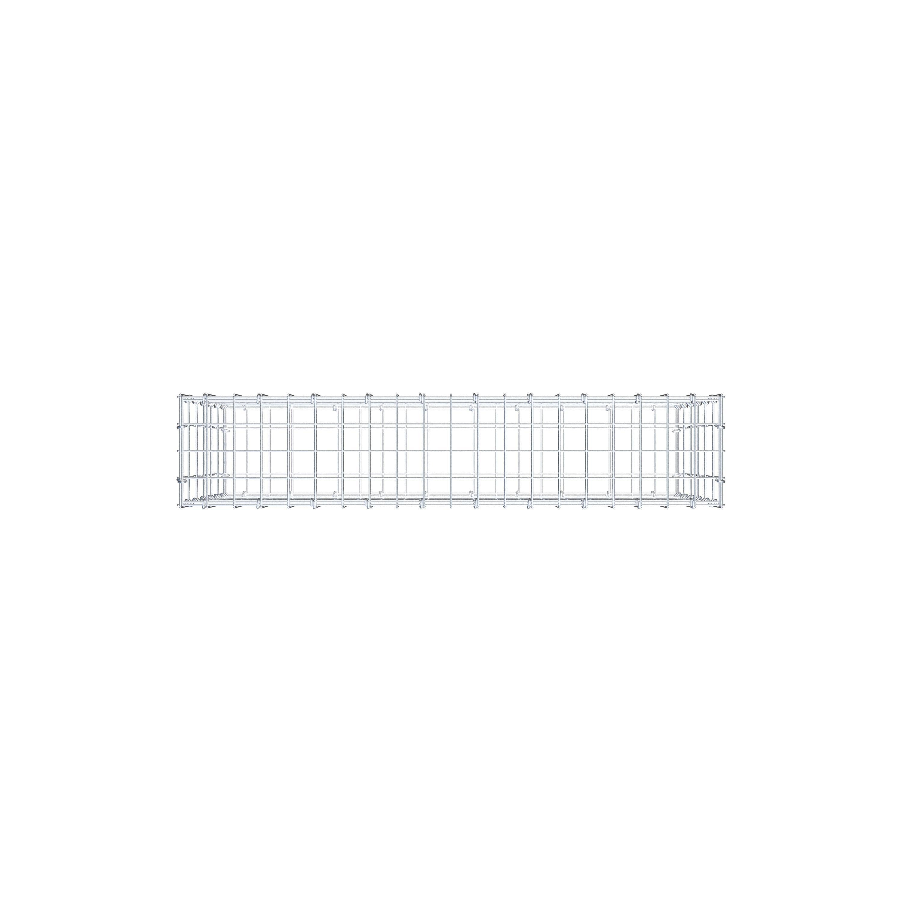 Gabion 100 cm x 60 cm x 20 cm (L x H x P), maille 5 cm x 10 cm, anneau en C