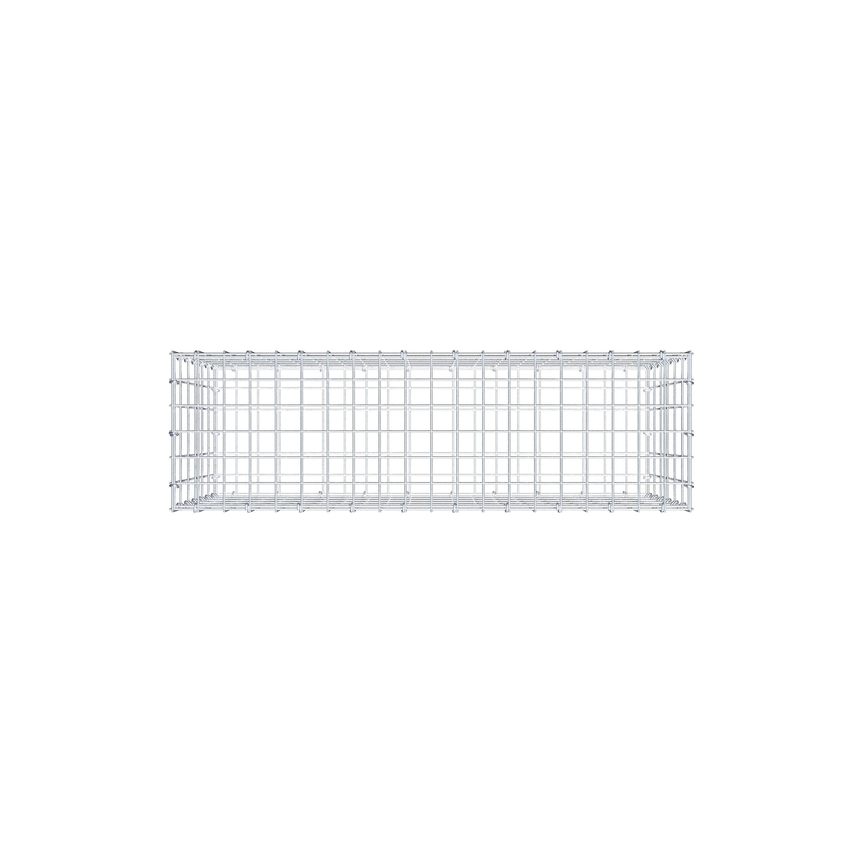 Gabion 100 cm x 60 cm x 30 cm (L x H x P), maille 5 cm x 10 cm, anneau en C