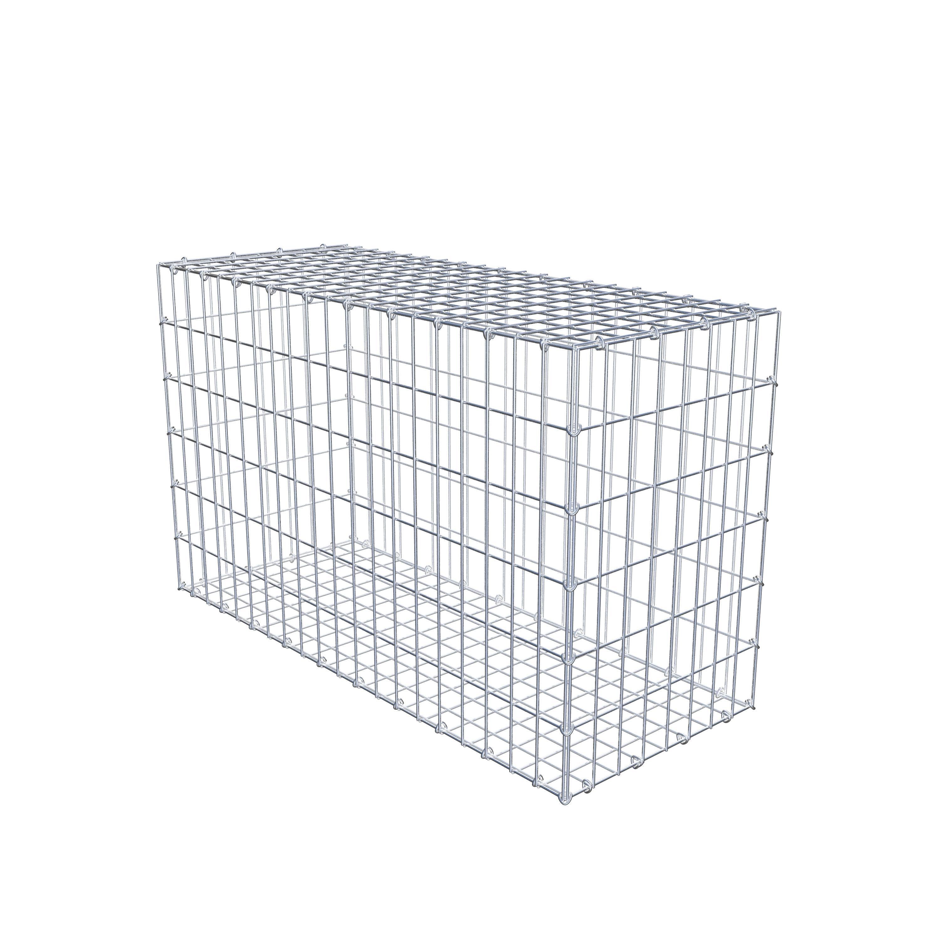 Gabion 100 cm x 60 cm x 40 cm (L x H x P), maille 5 cm x 10 cm, anneau en C