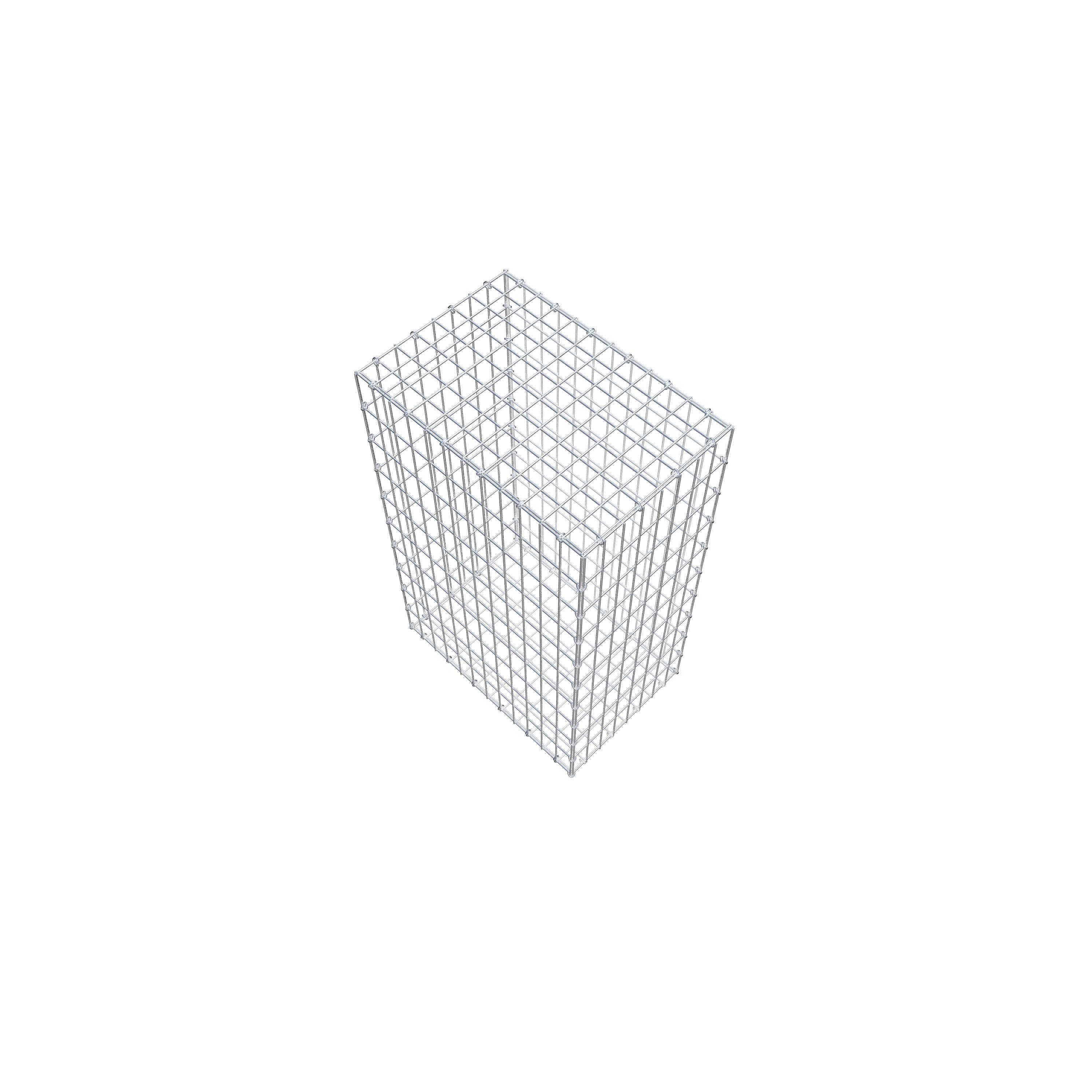 Gabion 100 cm x 60 cm x 40 cm (L x H x P), maille 5 cm x 10 cm, anneau en C