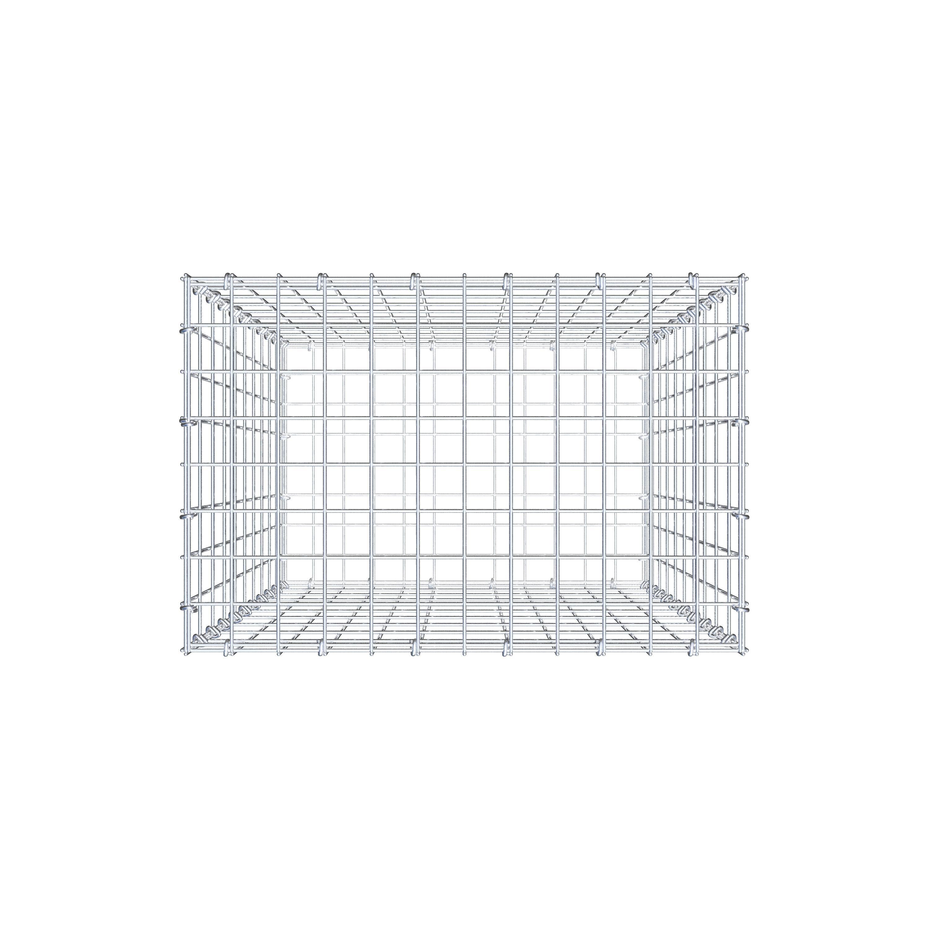 Gabion 100 cm x 60 cm x 40 cm (L x H x P), maille 5 cm x 10 cm, anneau en C