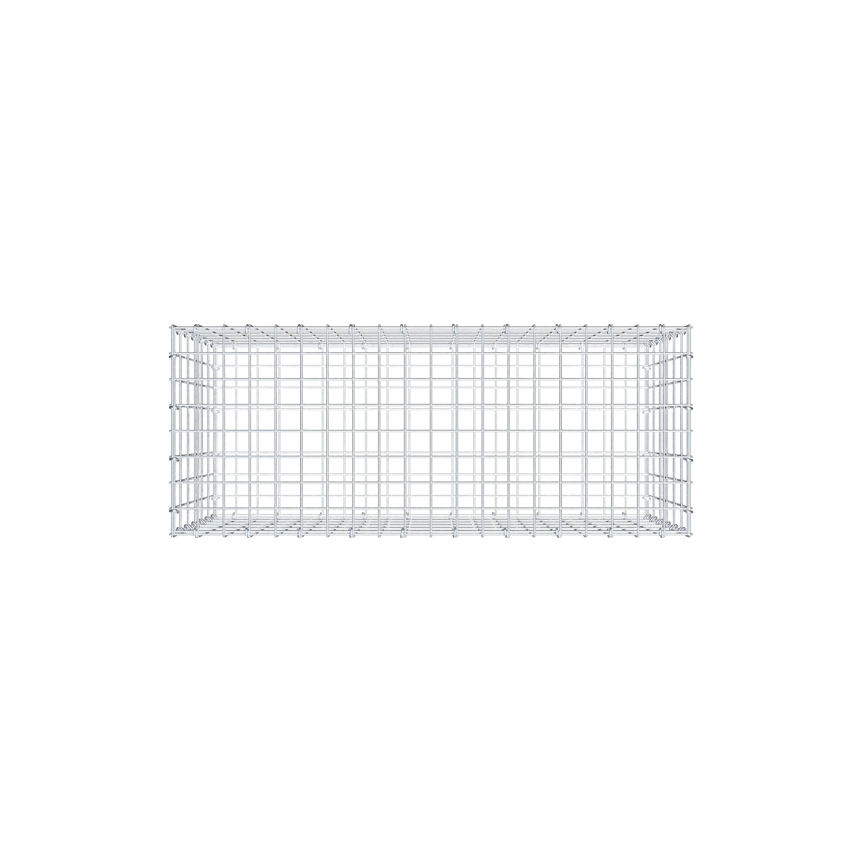 Gabion 100 cm x 60 cm x 40 cm (L x H x P), maille 5 cm x 10 cm, anneau en C