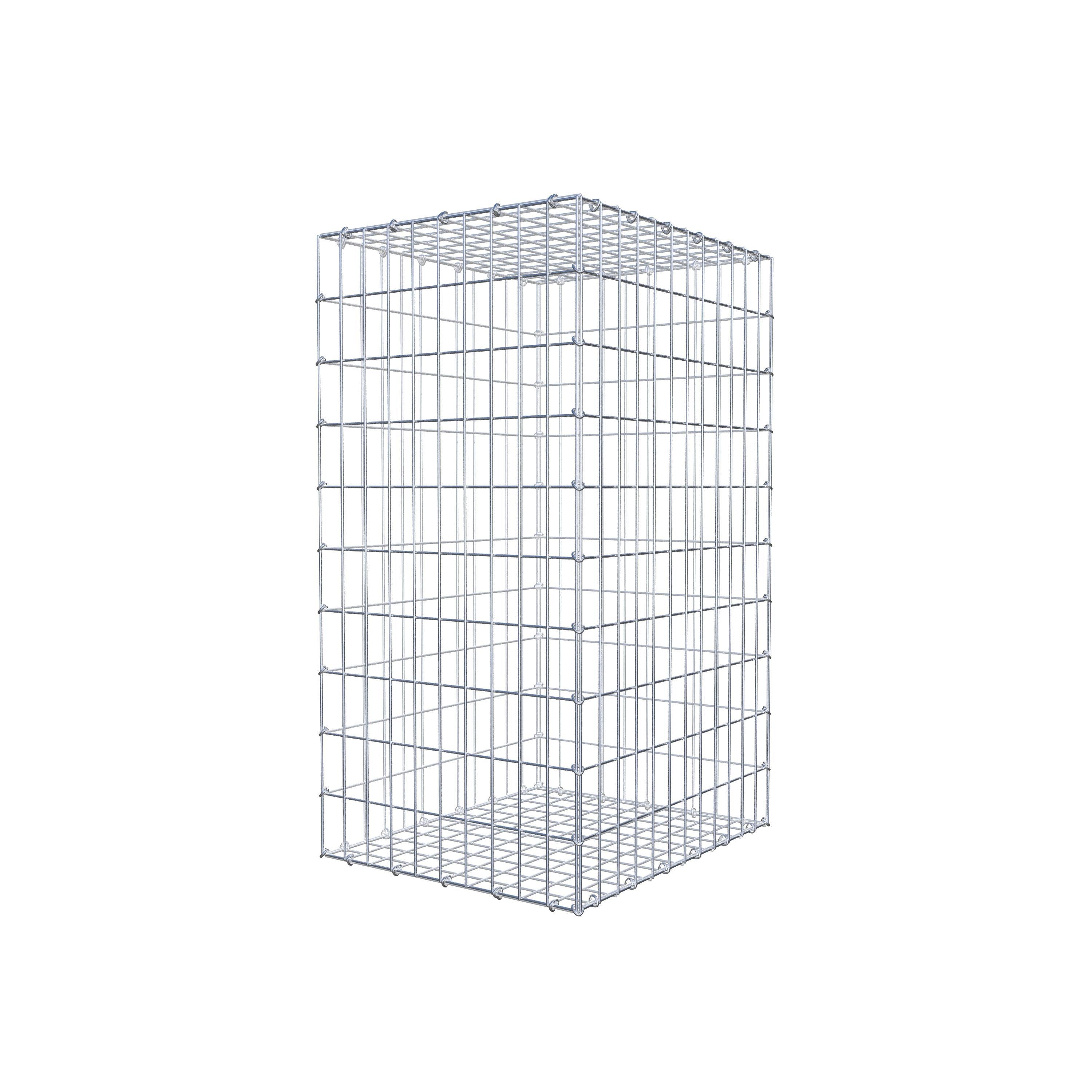 Gabion 100 cm x 60 cm x 50 cm (L x H x P), maillage 5 cm x 10 cm, anneau en C