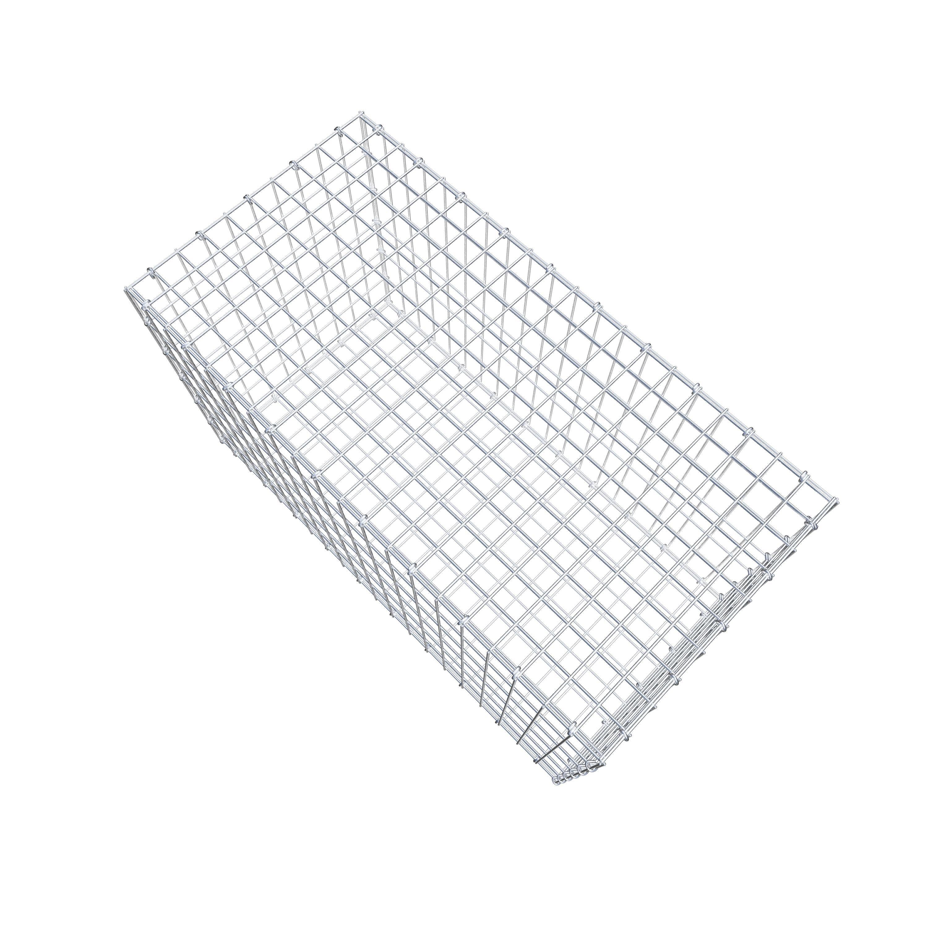 Gabion 100 cm x 60 cm x 50 cm (L x H x P), maillage 5 cm x 10 cm, anneau en C