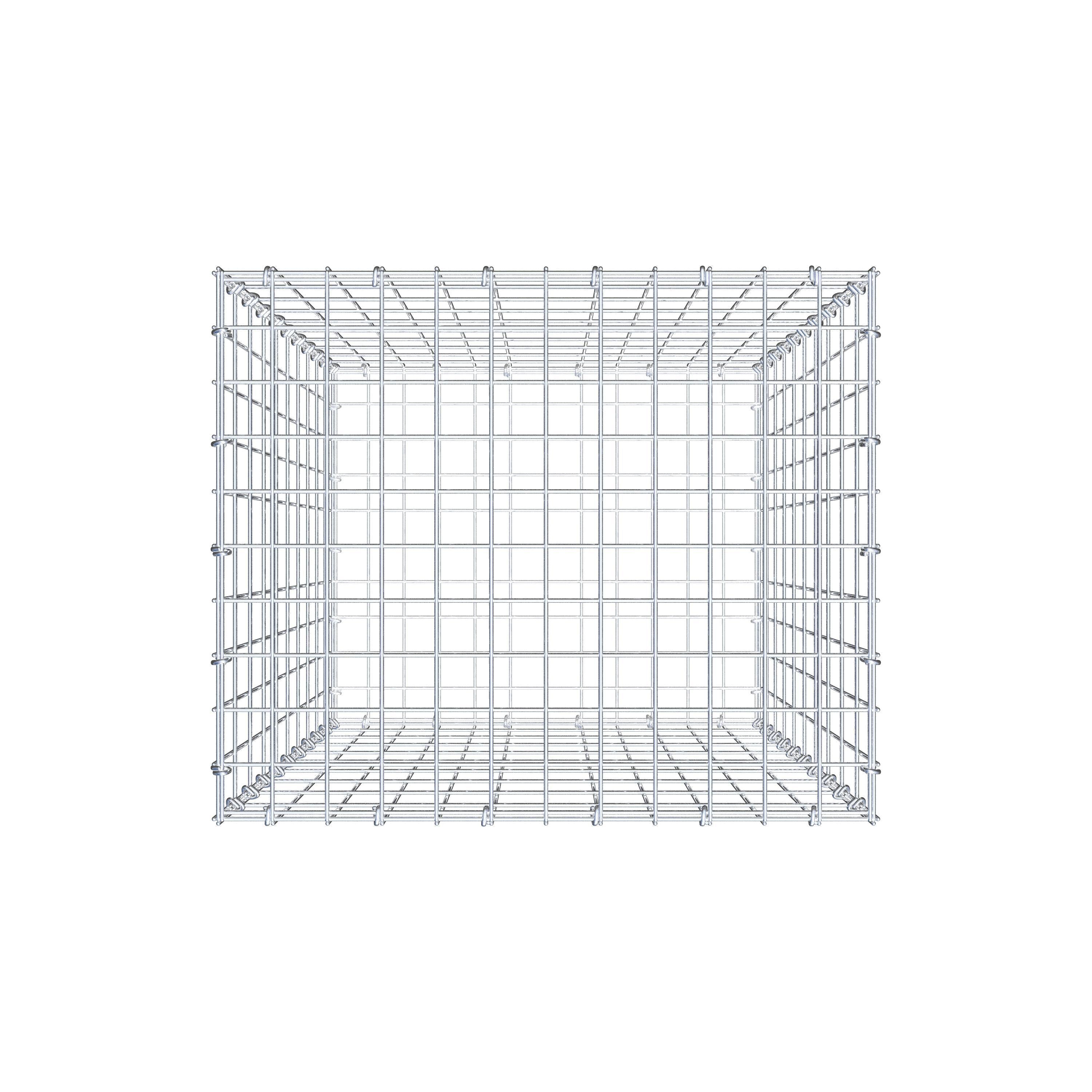 Gabion 100 cm x 60 cm x 50 cm (L x H x P), maillage 5 cm x 10 cm, anneau en C