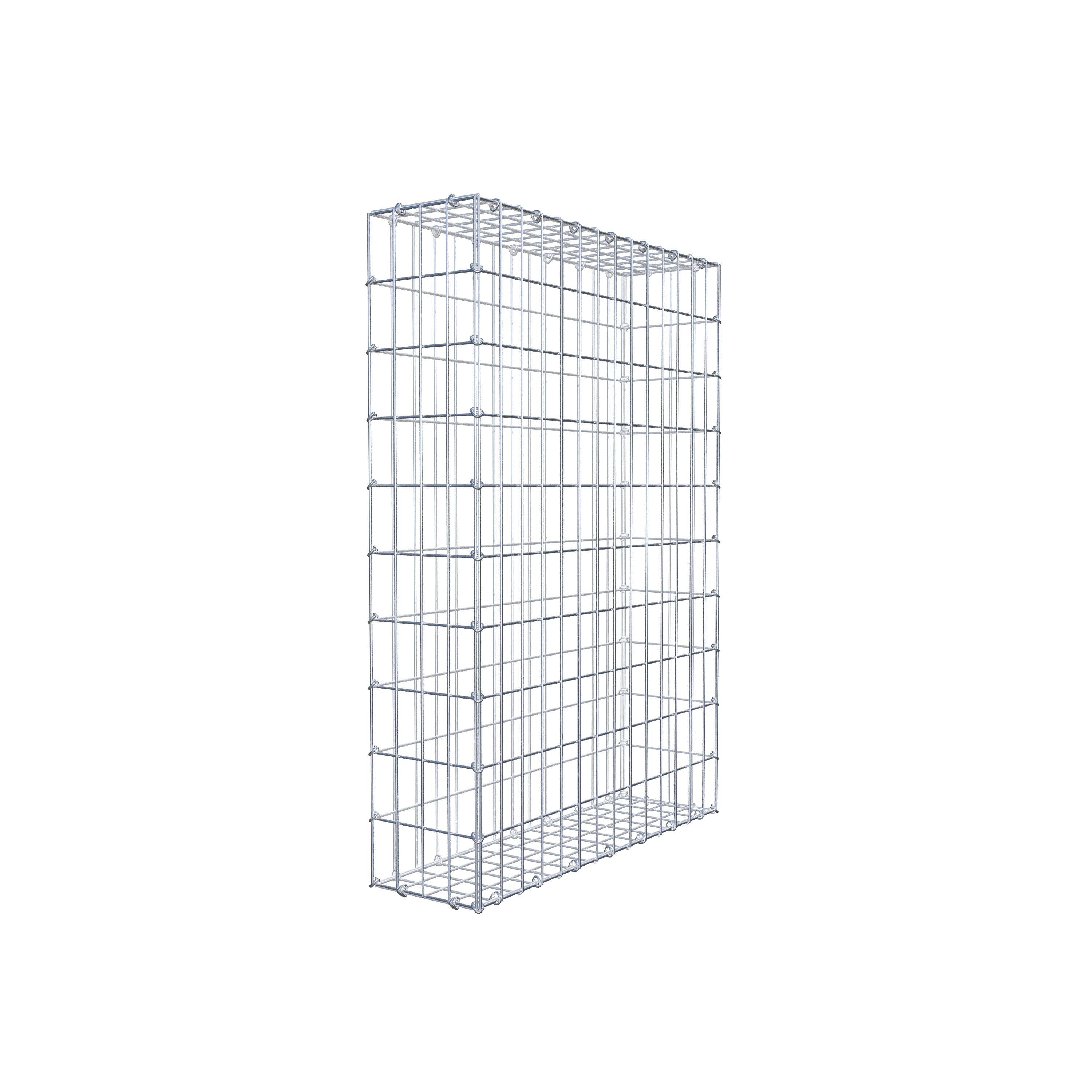 Gabion 100 cm x 70 cm x 20 cm (L x H x P), maille 5 cm x 10 cm, anneau en C