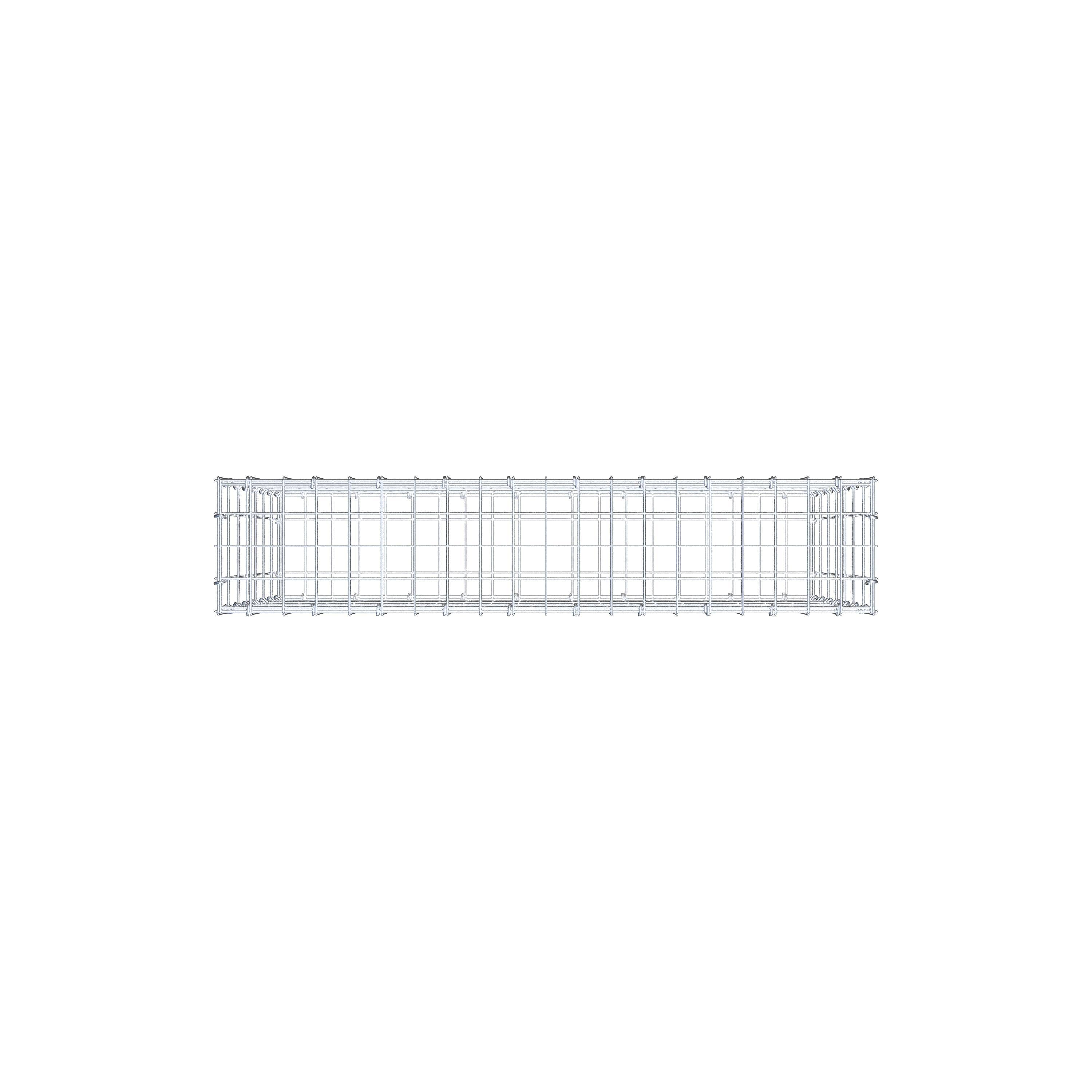 Gabion 100 cm x 70 cm x 20 cm (L x H x P), maille 5 cm x 10 cm, anneau en C