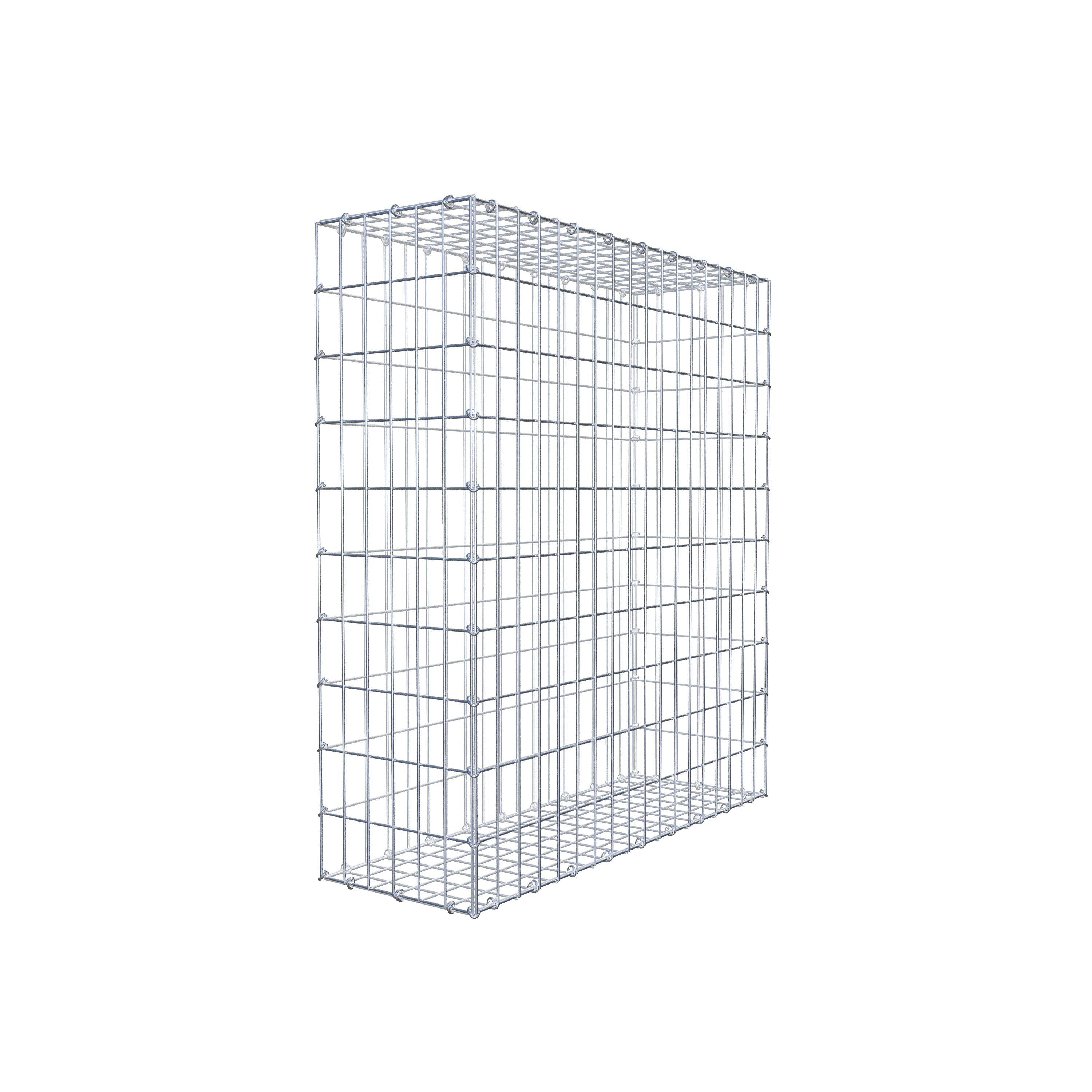 Gabion 100 cm x 90 cm x 30 cm (L x H x P), maille 5 cm x 10 cm, anneau en C