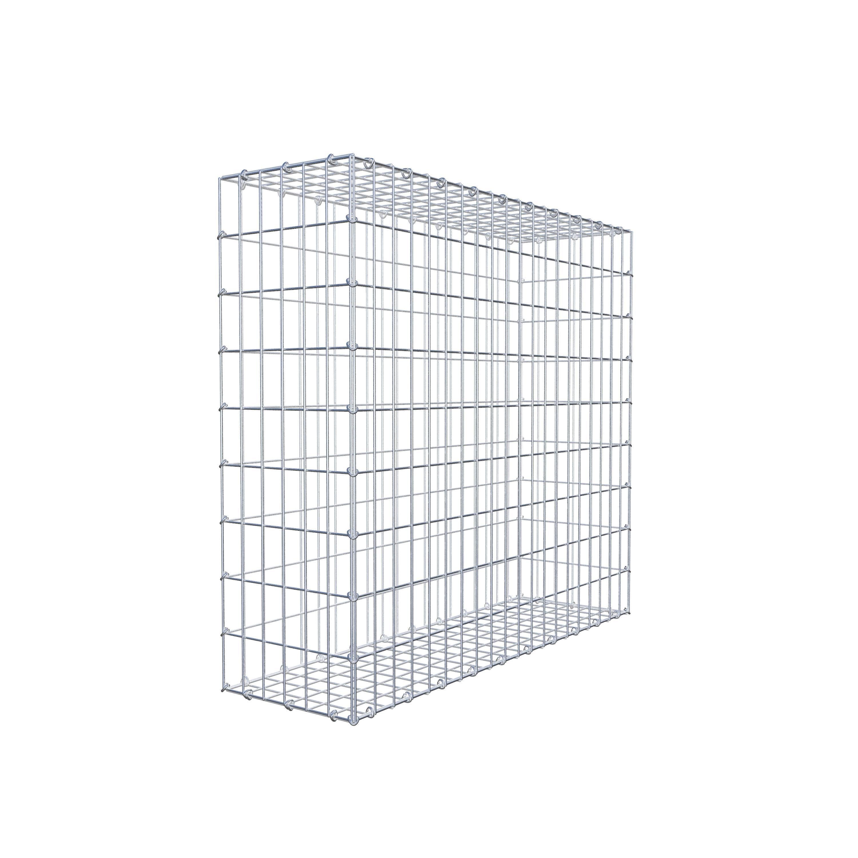 Gabion 100 cm x 90 cm x 30 cm (L x H x P), maille 5 cm x 10 cm, anneau en C