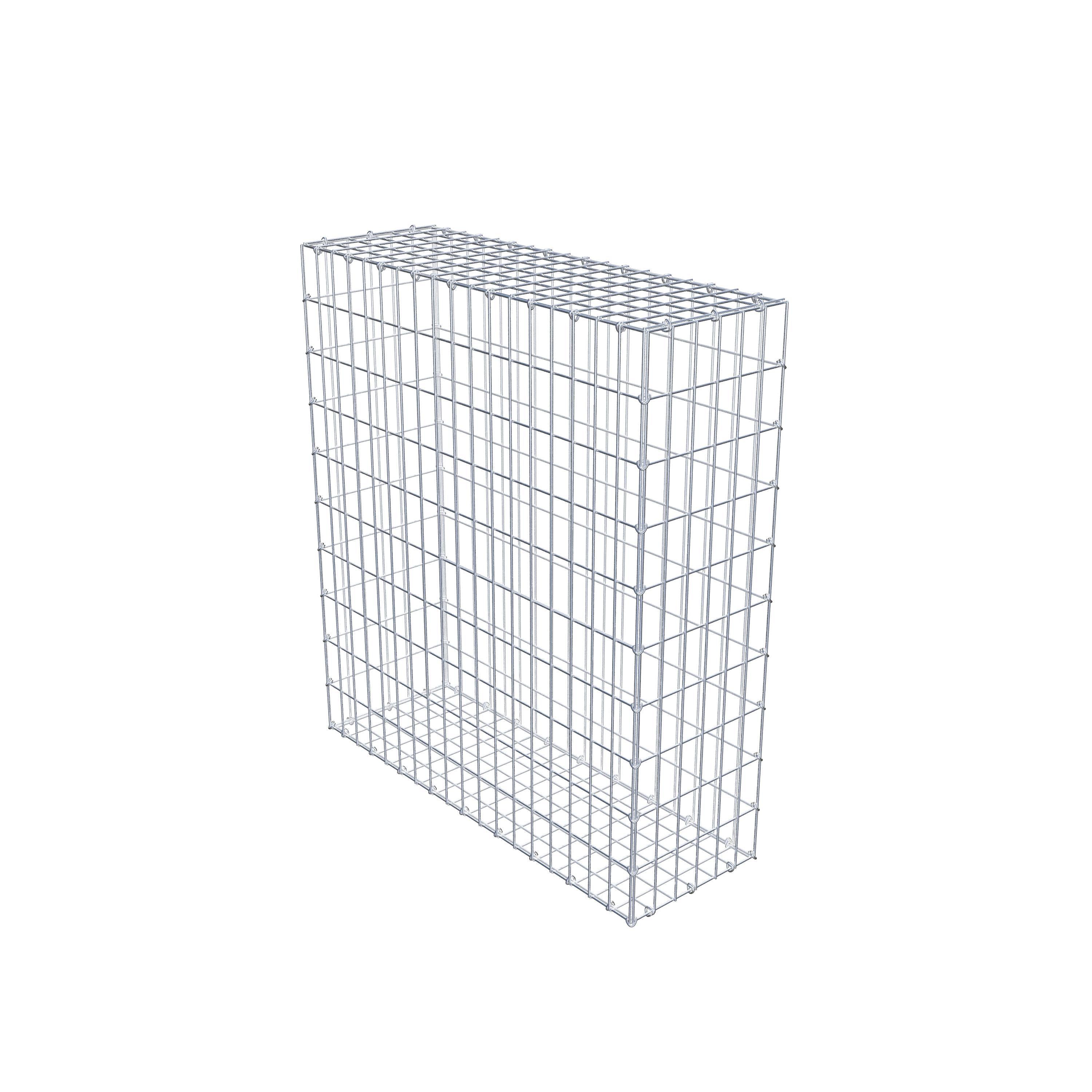 Gabion 100 cm x 90 cm x 30 cm (L x H x P), maille 5 cm x 10 cm, anneau en C