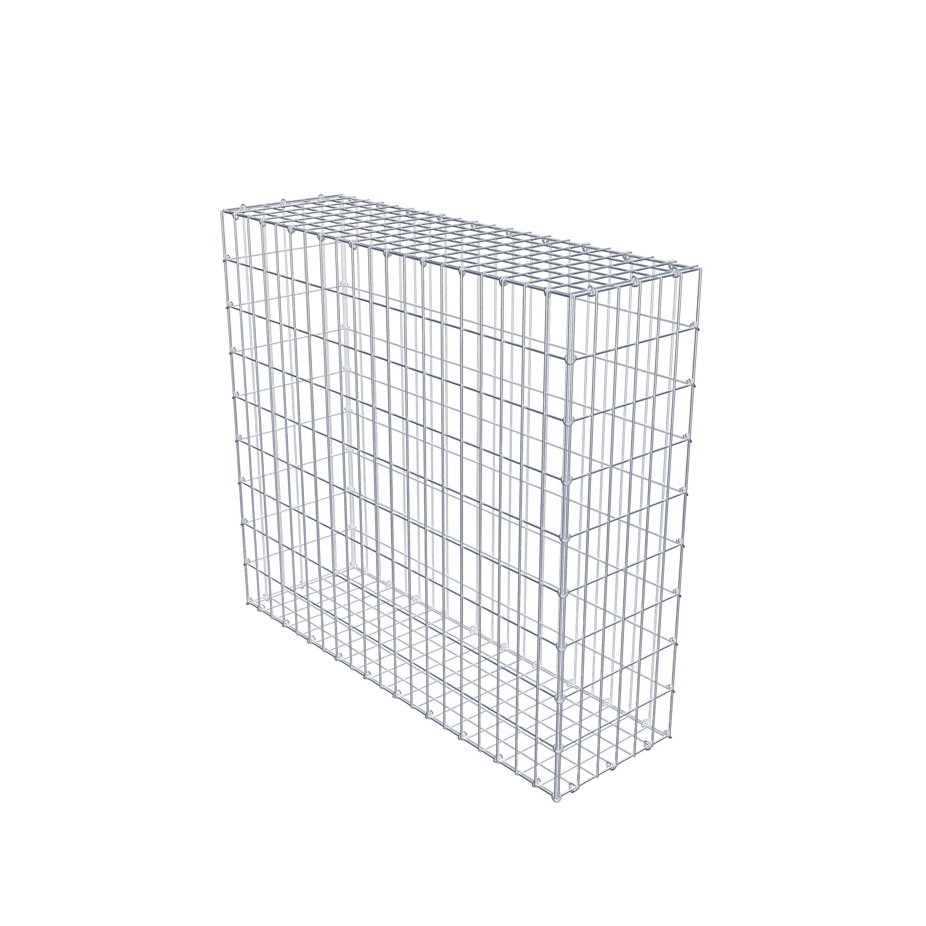 Gabion 100 cm x 90 cm x 30 cm (L x H x P), maille 5 cm x 10 cm, anneau en C