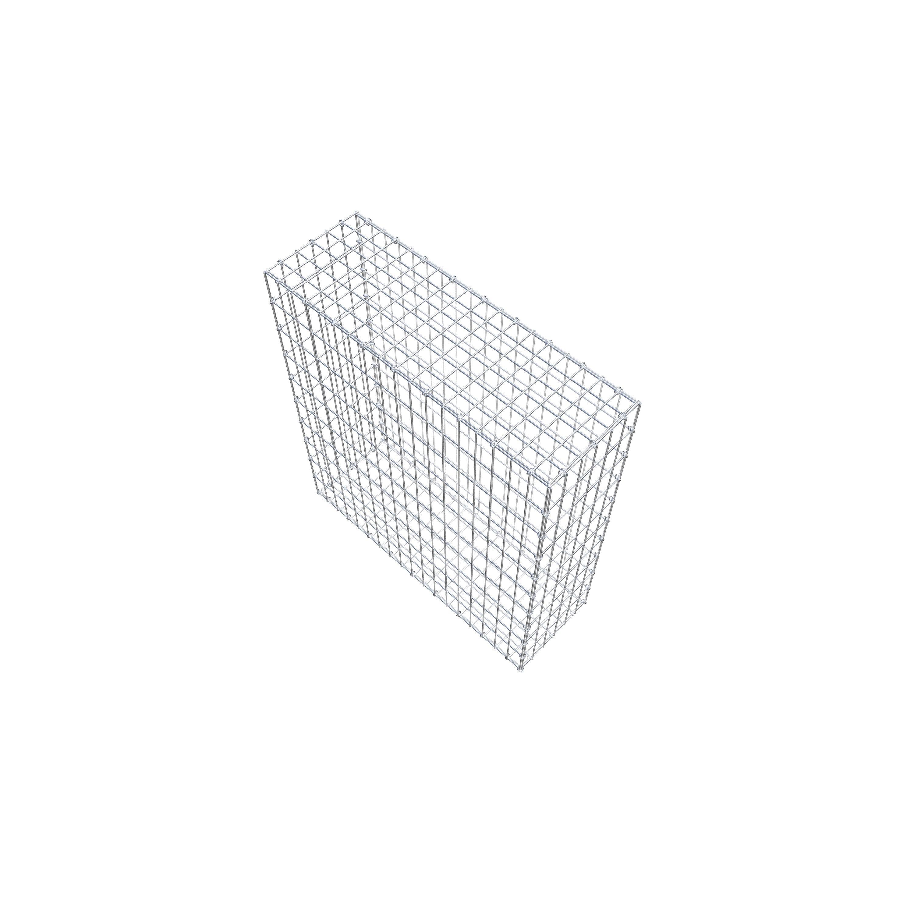 Gabion 100 cm x 90 cm x 30 cm (L x H x P), maille 5 cm x 10 cm, anneau en C