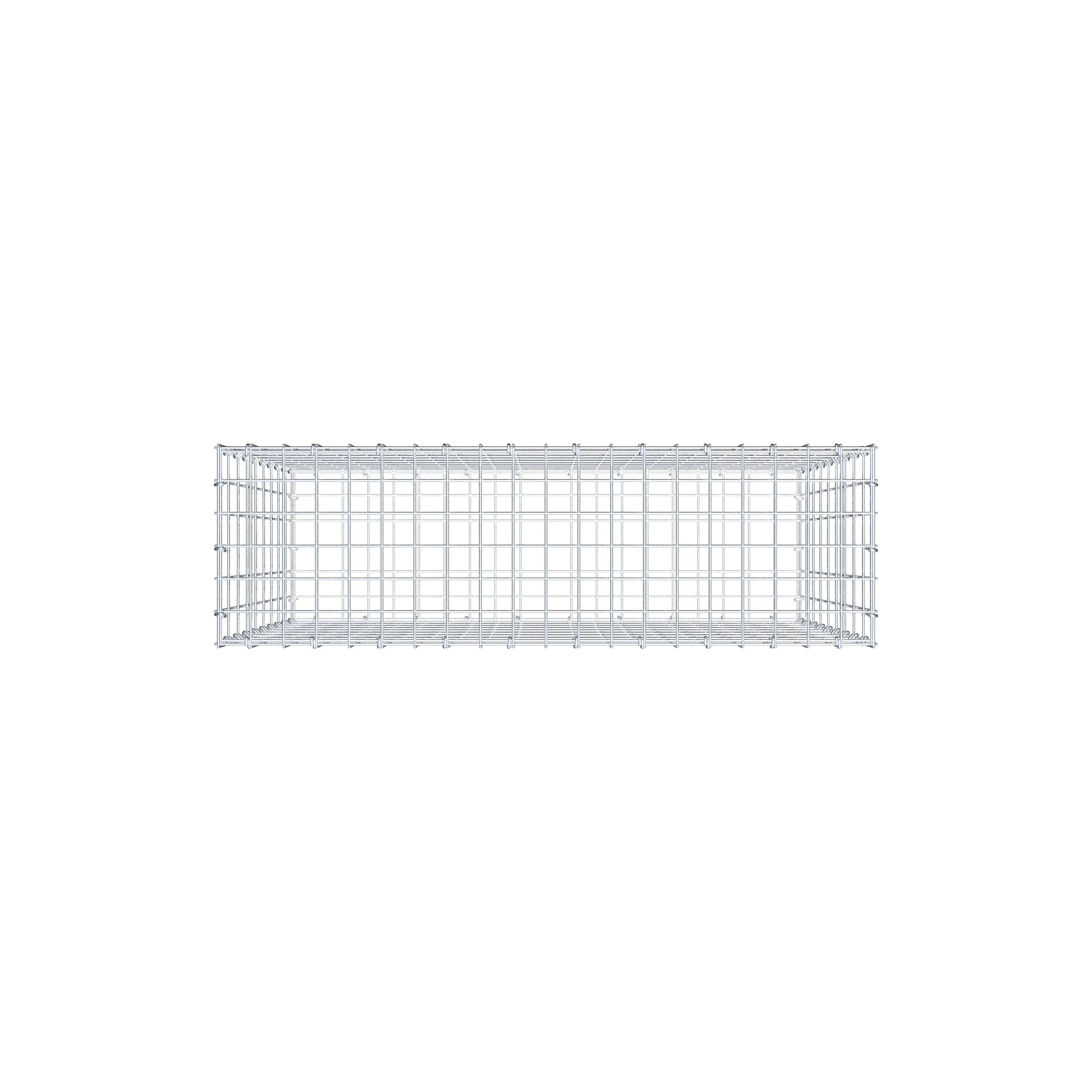 Gabion 100 cm x 90 cm x 30 cm (L x H x P), maille 5 cm x 10 cm, anneau en C