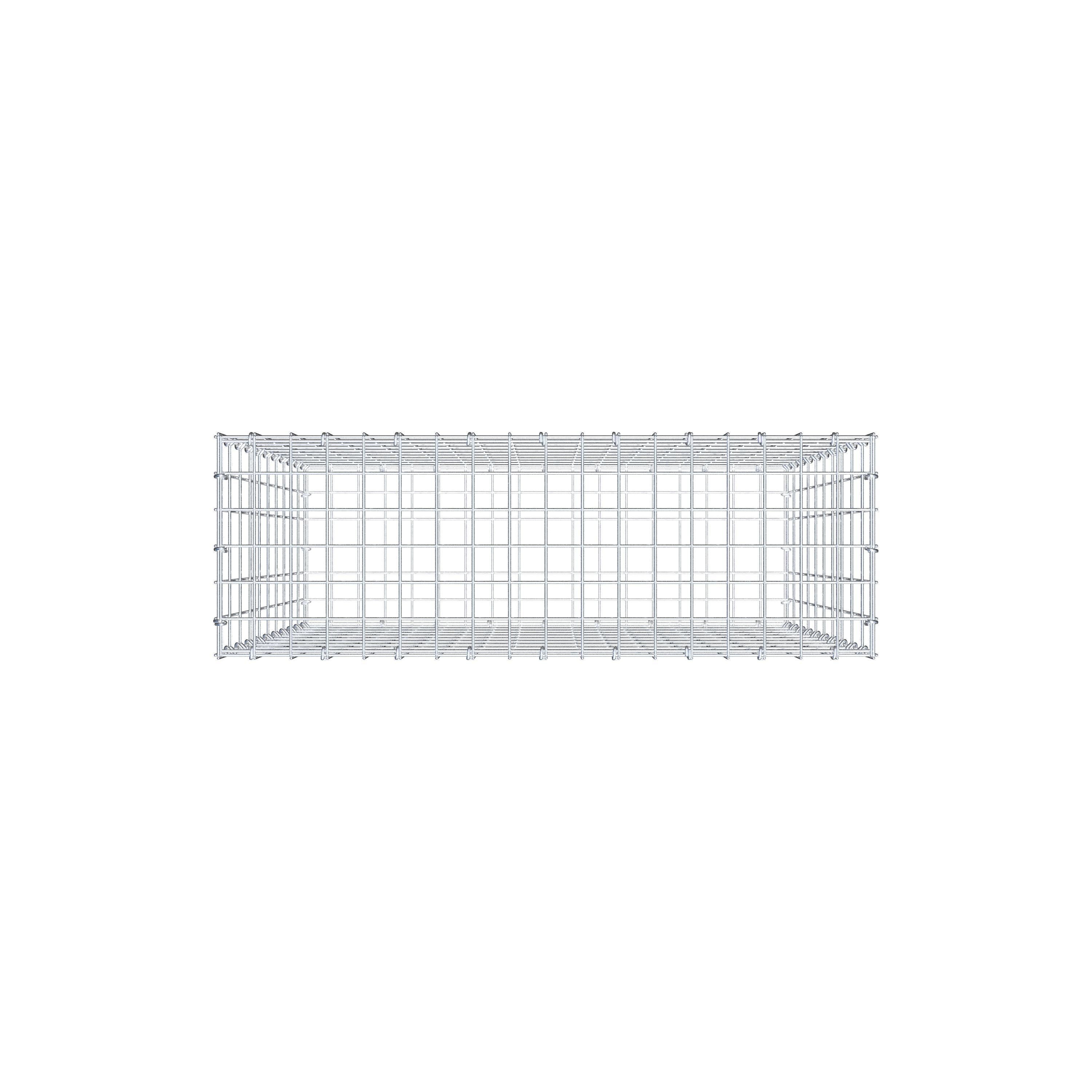 Gabion 100 cm x 90 cm x 30 cm (L x H x P), maille 5 cm x 10 cm, anneau en C