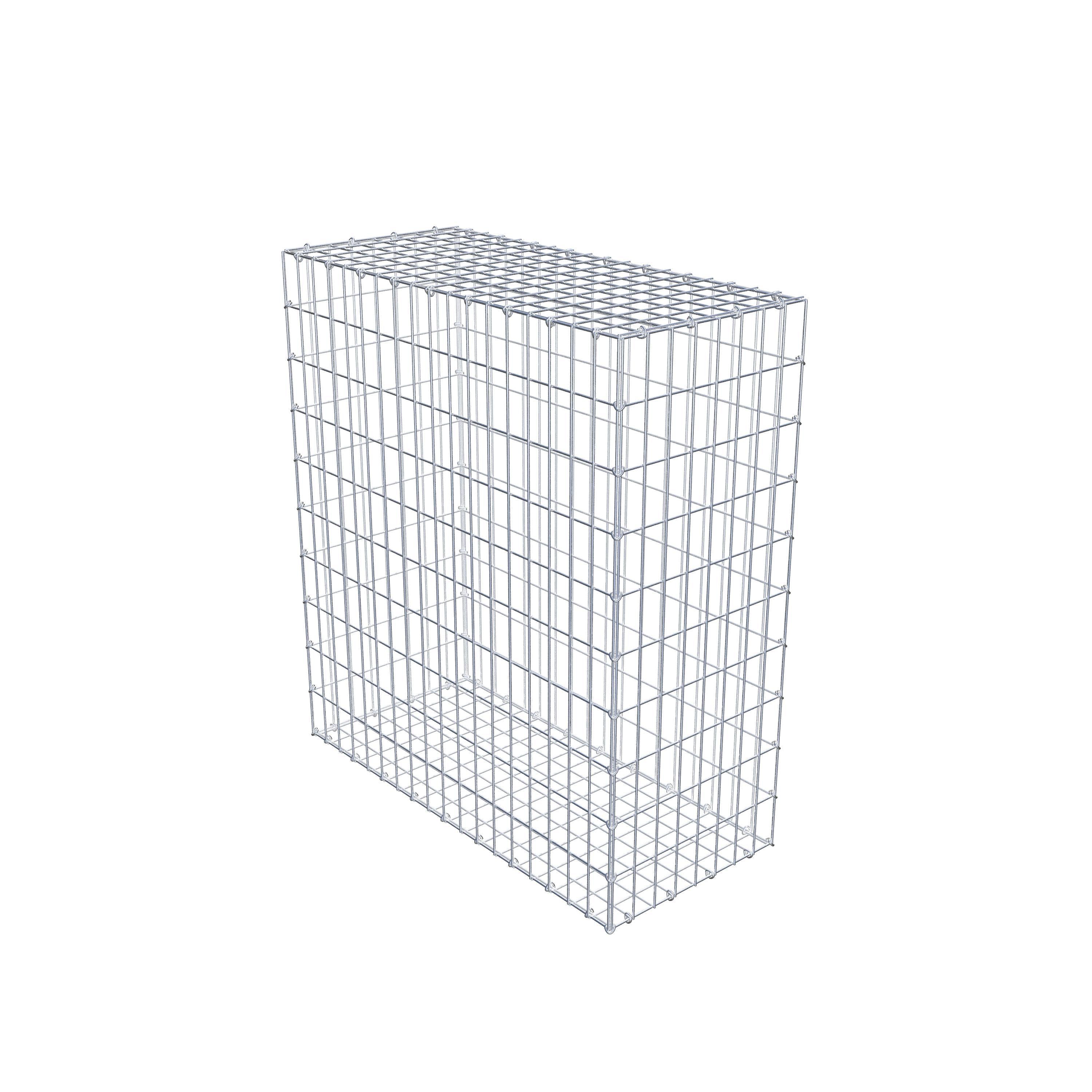 Gabion 100 cm x 90 cm x 40 cm (L x H x P), maillage 5 cm x 10 cm, anneau en C