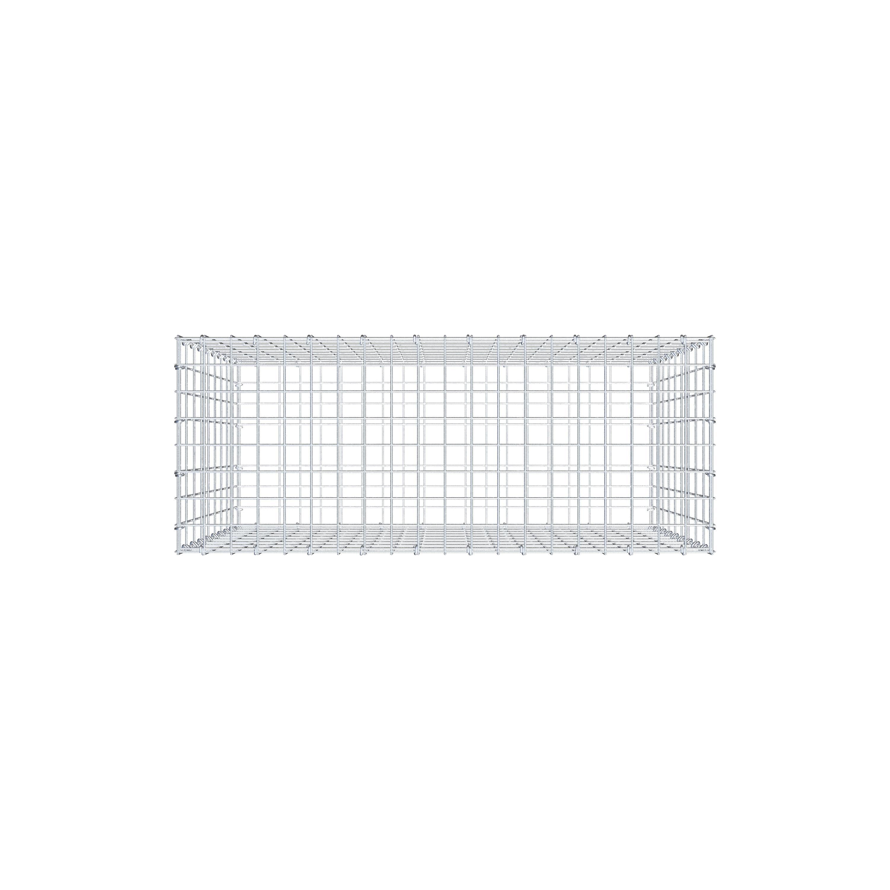 Gabion 100 cm x 90 cm x 40 cm (L x H x P), maillage 5 cm x 10 cm, anneau en C