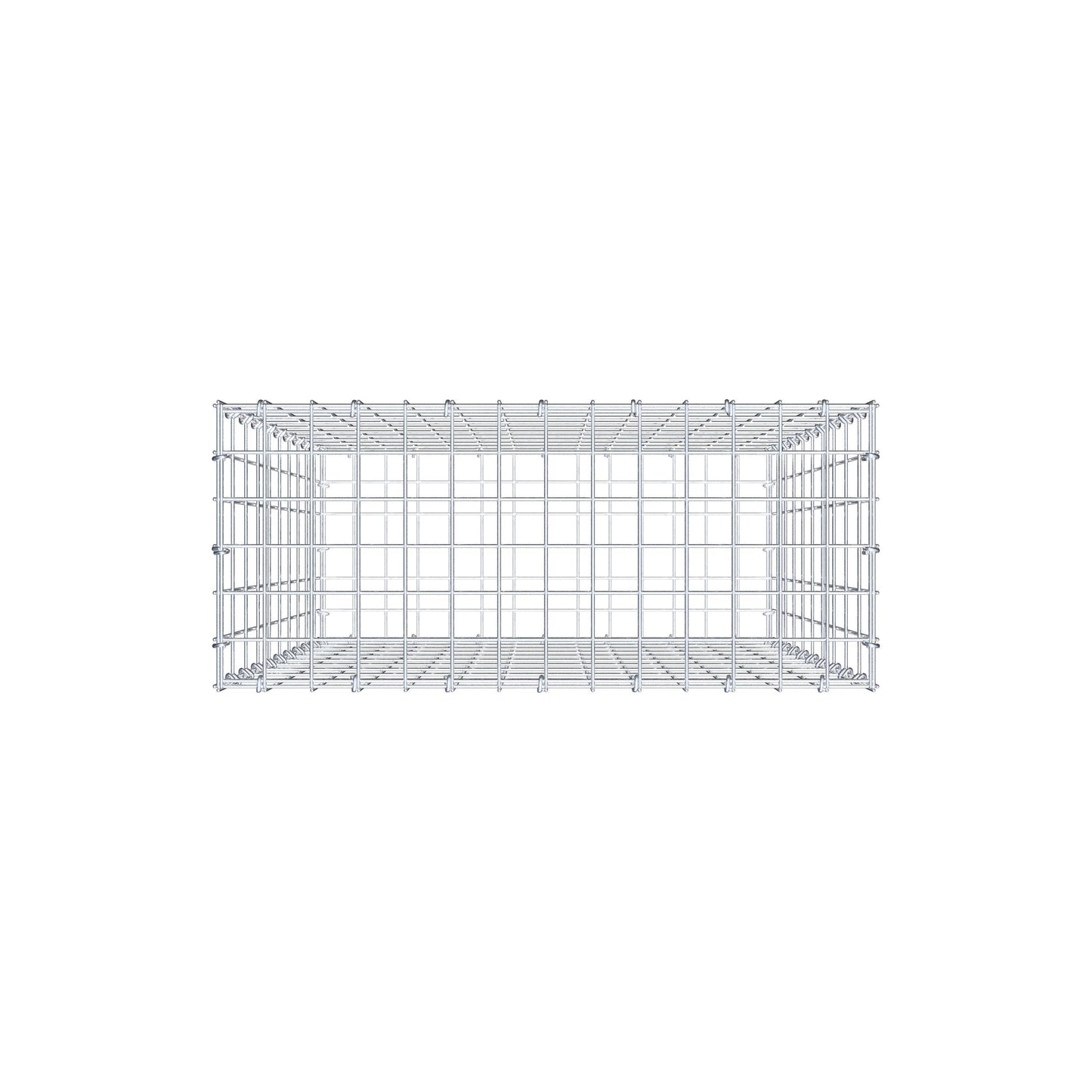 Gabion 100 cm x 70 cm x 30 cm (L x H x P), mailles 5 cm x 10 cm, anneau en C