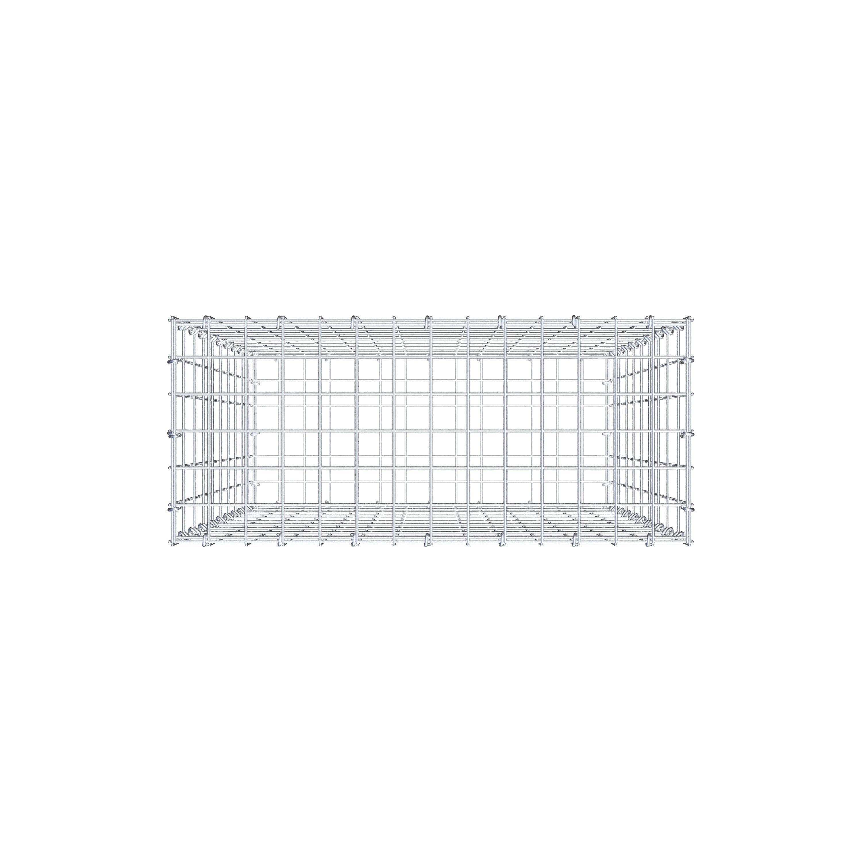 Gabion 100 cm x 70 cm x 30 cm (L x H x P), maille 5 cm x 10 cm, anneau en C