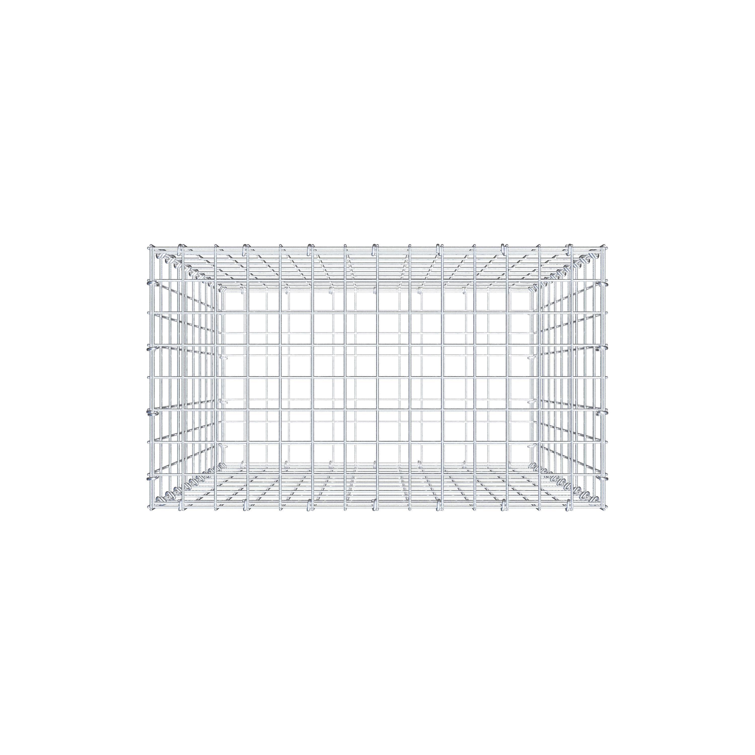 Gabion 100 cm x 70 cm x 40 cm (L x H x P), maille 5 cm x 10 cm, anneau en C