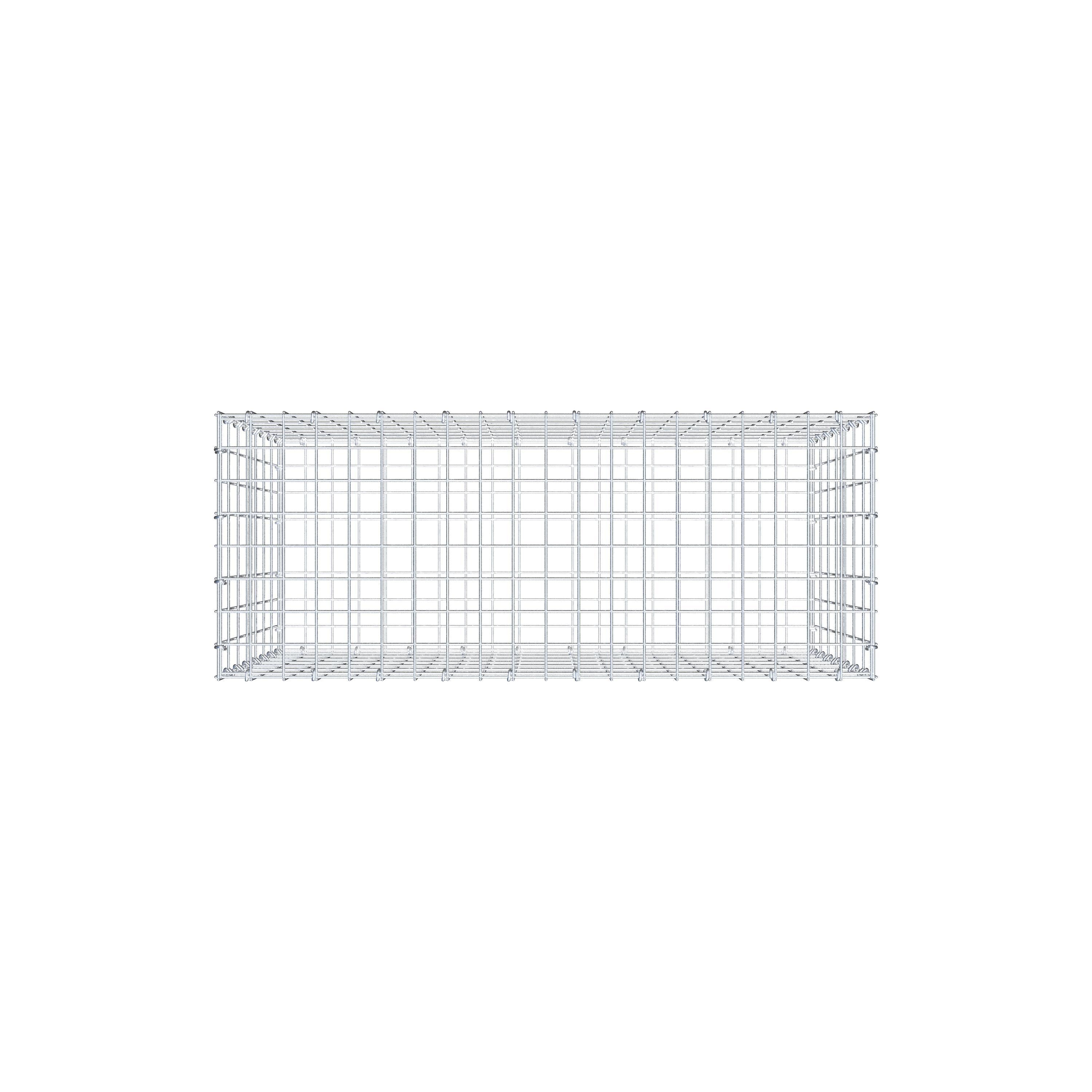 Gabion 100 cm x 70 cm x 40 cm (L x H x P), maille 5 cm x 10 cm, anneau en C