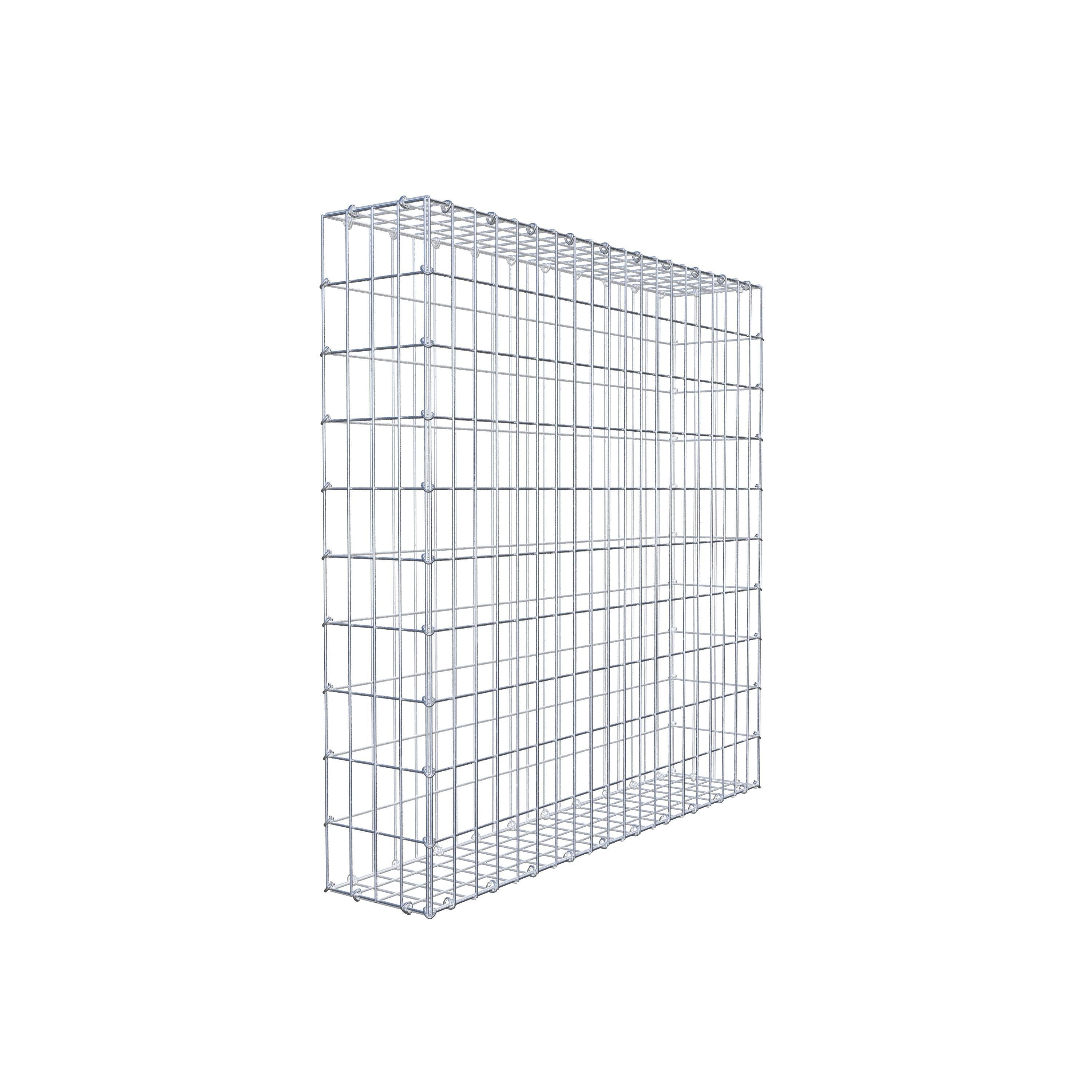 Gabion 100 cm x 100 cm x 20 cm (L x H x P), maille 5 cm x 10 cm, anneau en C