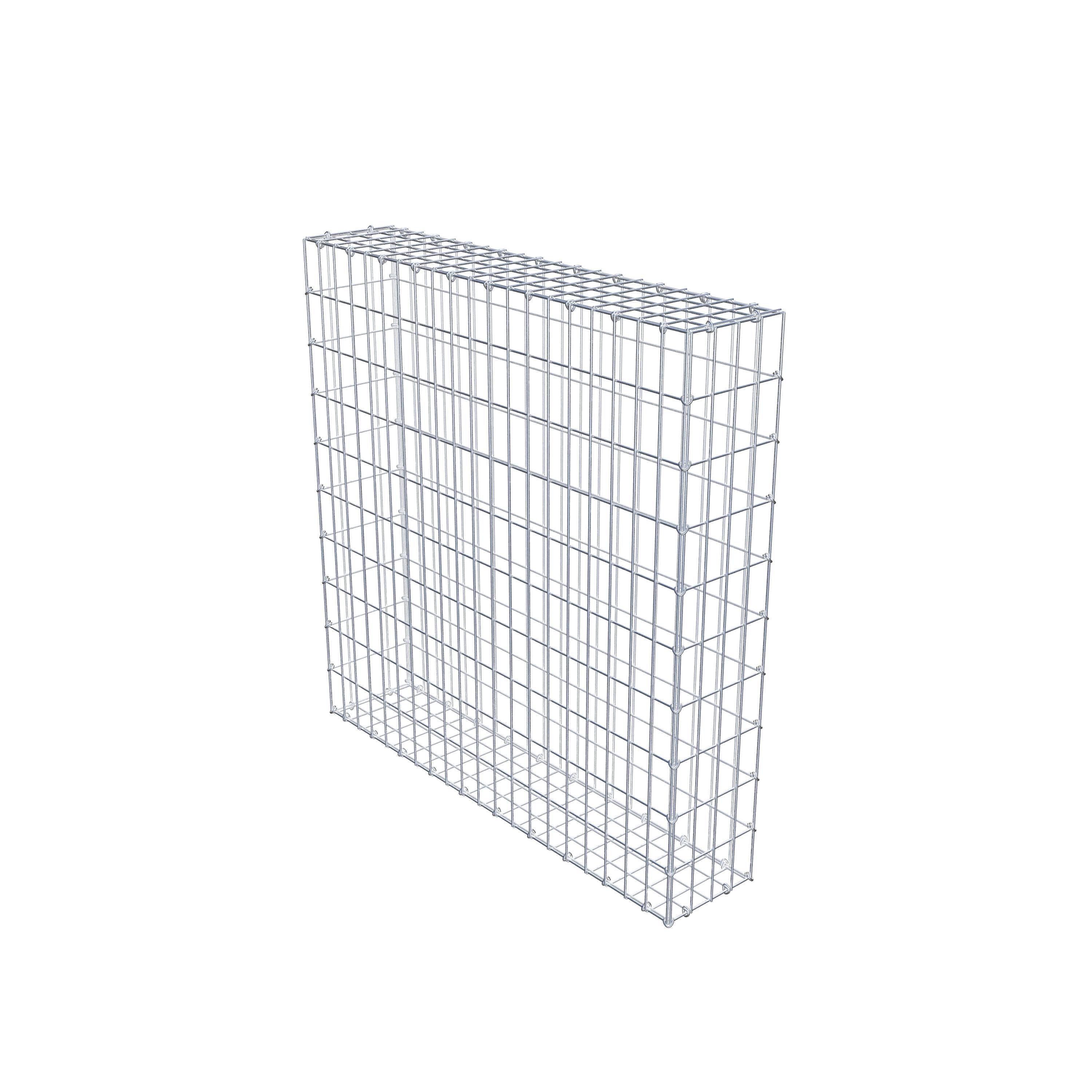 Gabion 100 cm x 100 cm x 20 cm (L x H x P), maille 5 cm x 10 cm, anneau en C