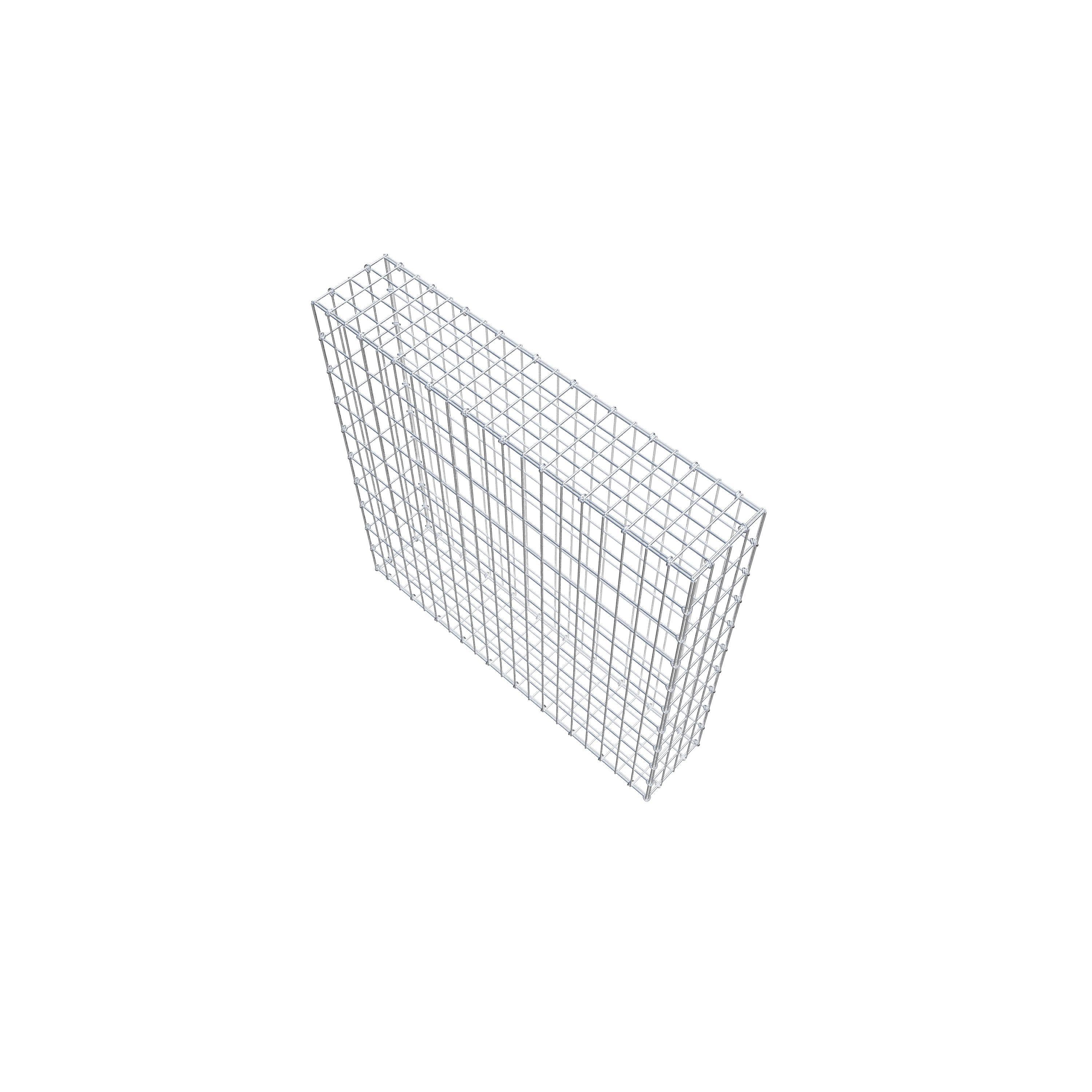 Gabion 100 cm x 100 cm x 20 cm (L x H x P), maille 5 cm x 10 cm, anneau en C