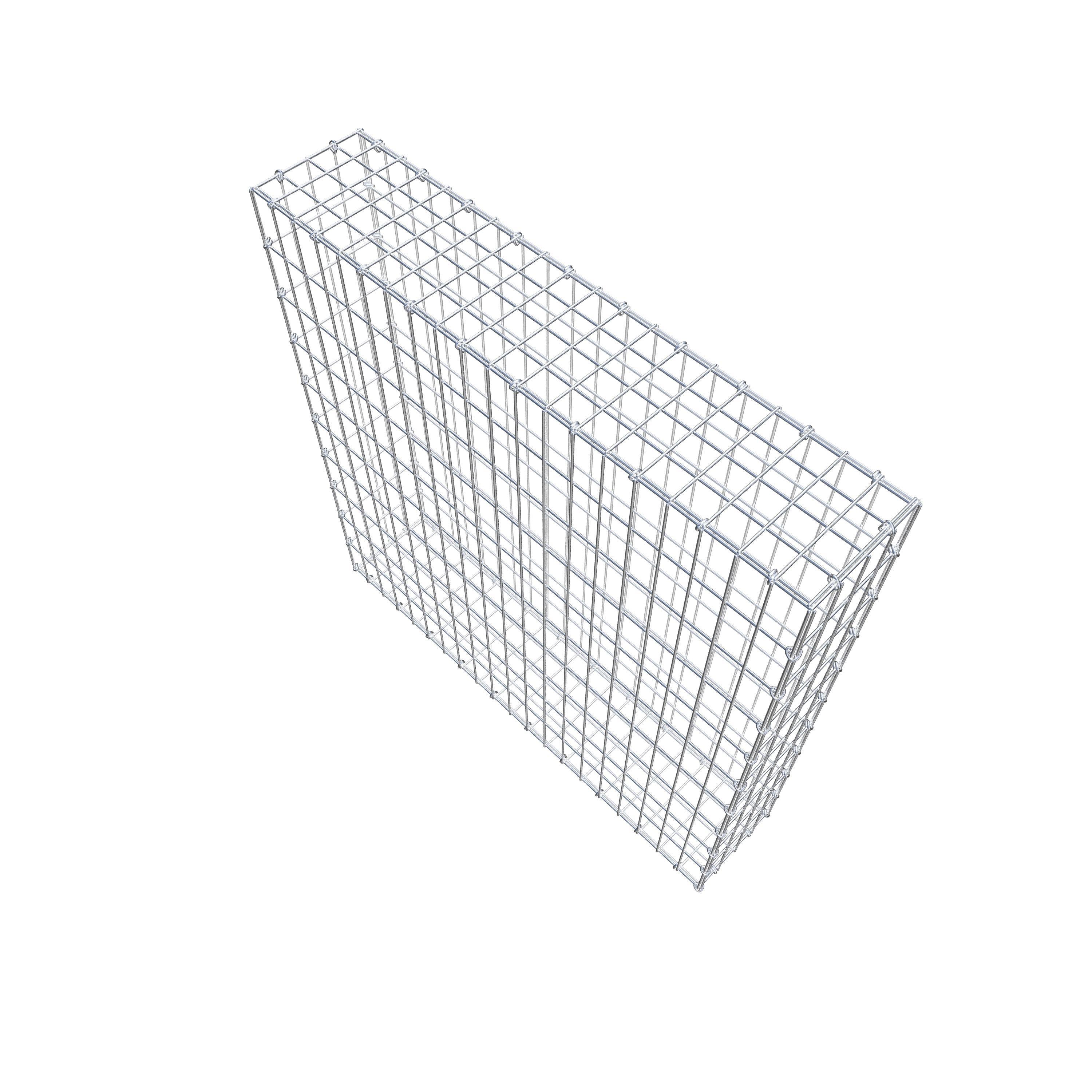 Gabion 100 cm x 100 cm x 20 cm (L x H x P), maille 5 cm x 10 cm, anneau en C