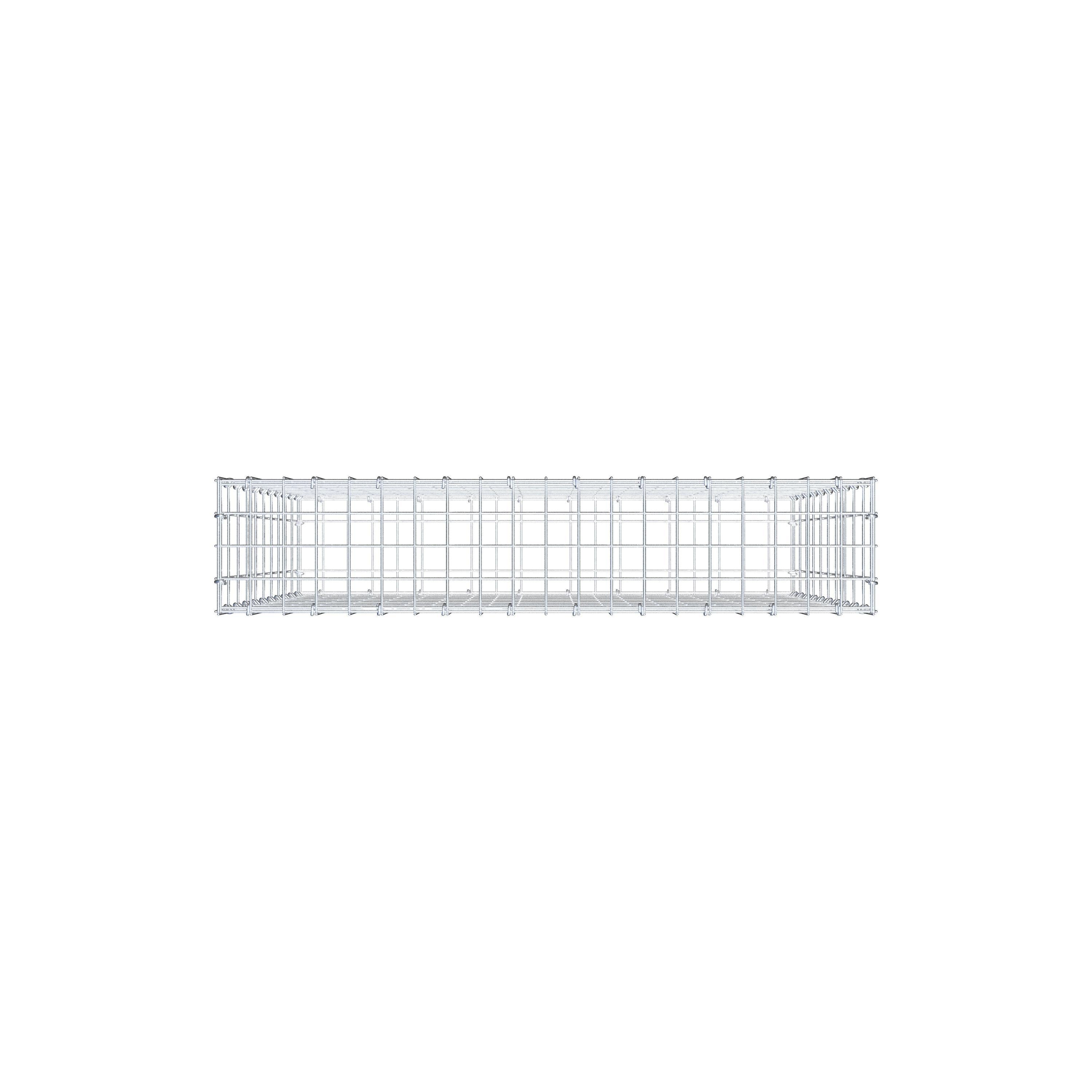 Gabion 100 cm x 100 cm x 20 cm (L x H x P), maille 5 cm x 10 cm, anneau en C