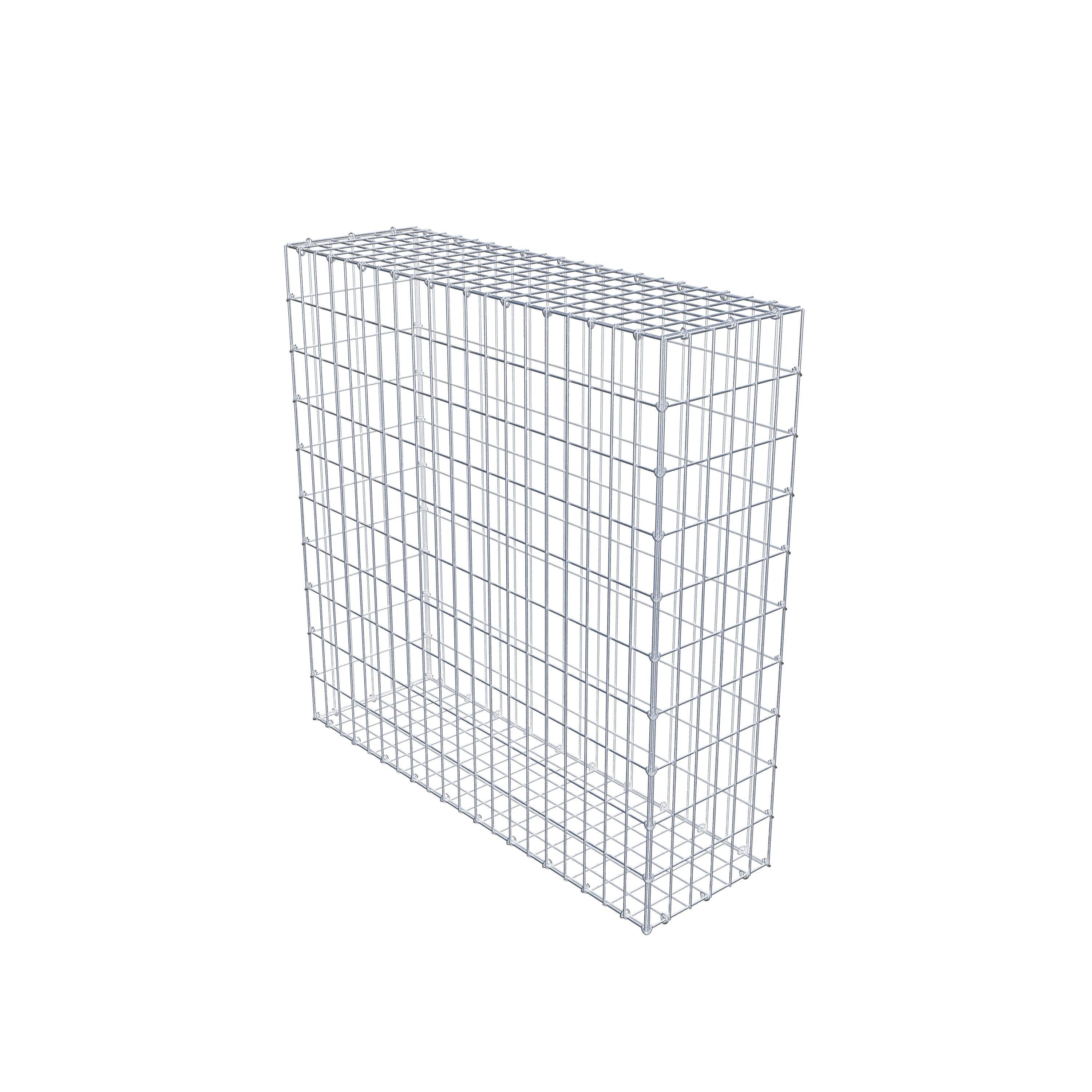 Gabion 100 cm x 100 cm x 30 cm (L x H x P), maille 5 cm x 10 cm, anneau en C